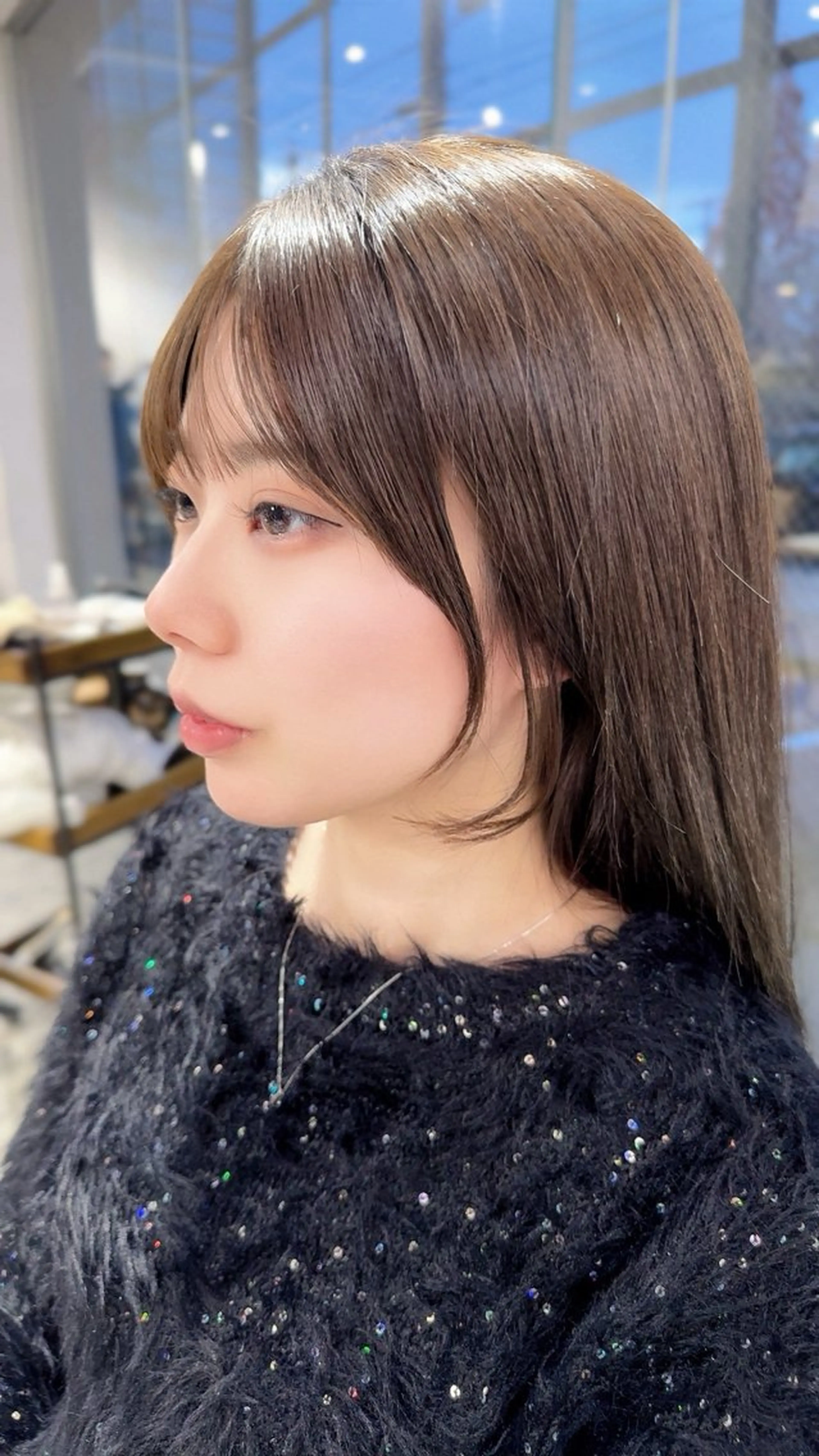 ミディアム 顔周りカット 小顔カット 永田竜一/ レイヤーカットのその他イメージ