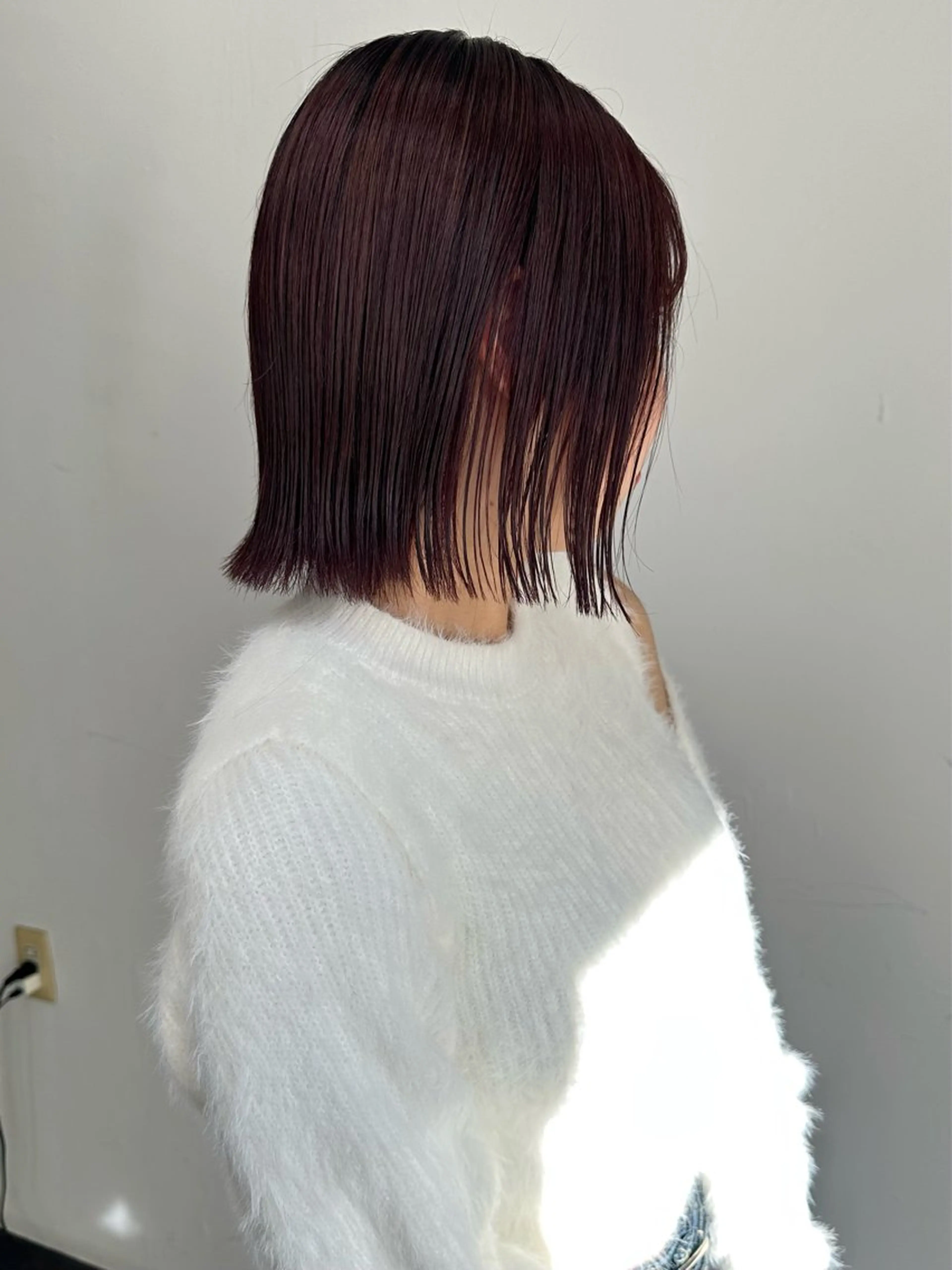 ショート カラー カット トリートメント 縮毛矯正×ボブ 【圧倒的朝楽ボブ】のヘアスタイル