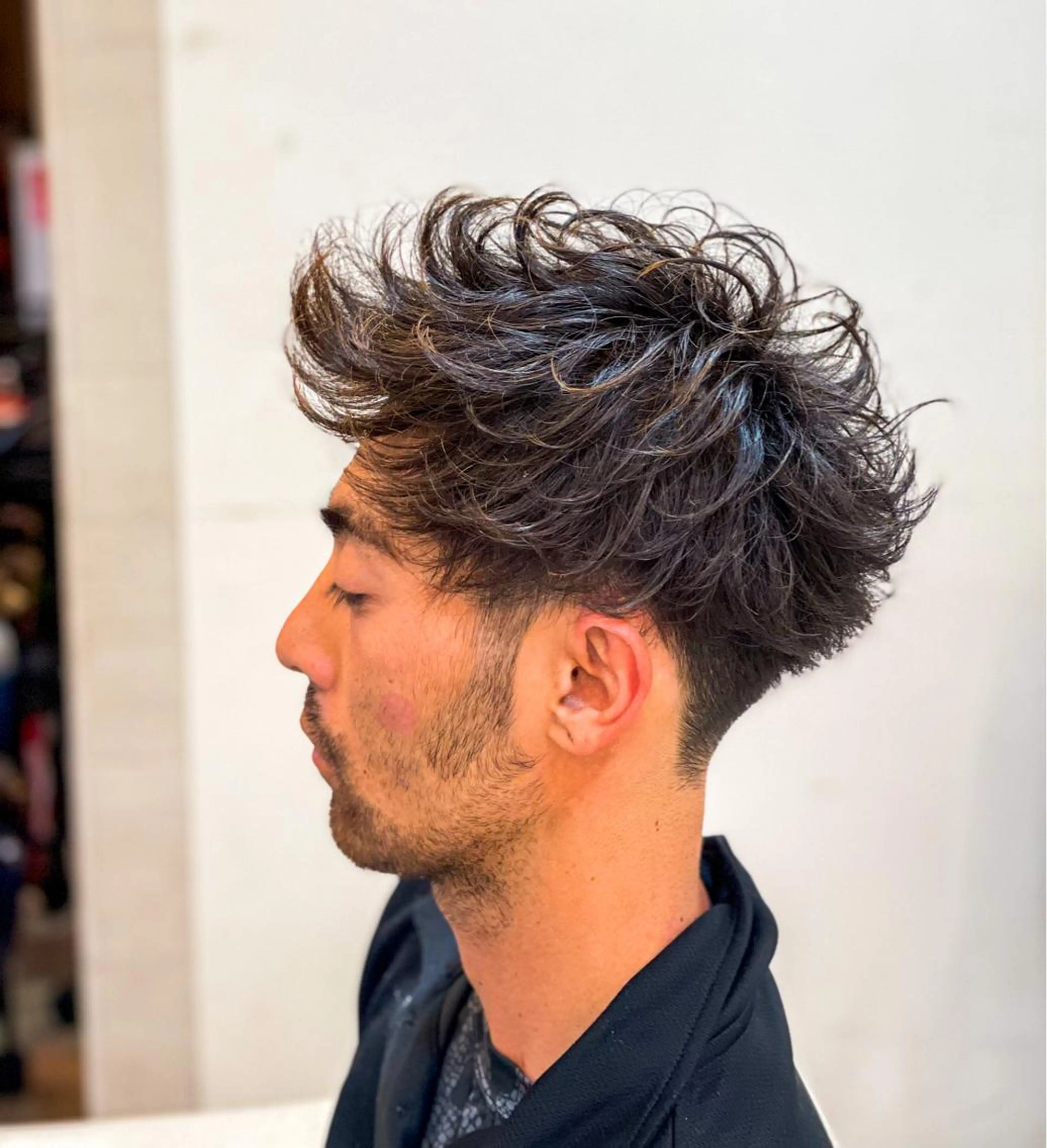 ショート パーマ メンズ メンズパーマ 赤司 泰樹のヘアスタイル