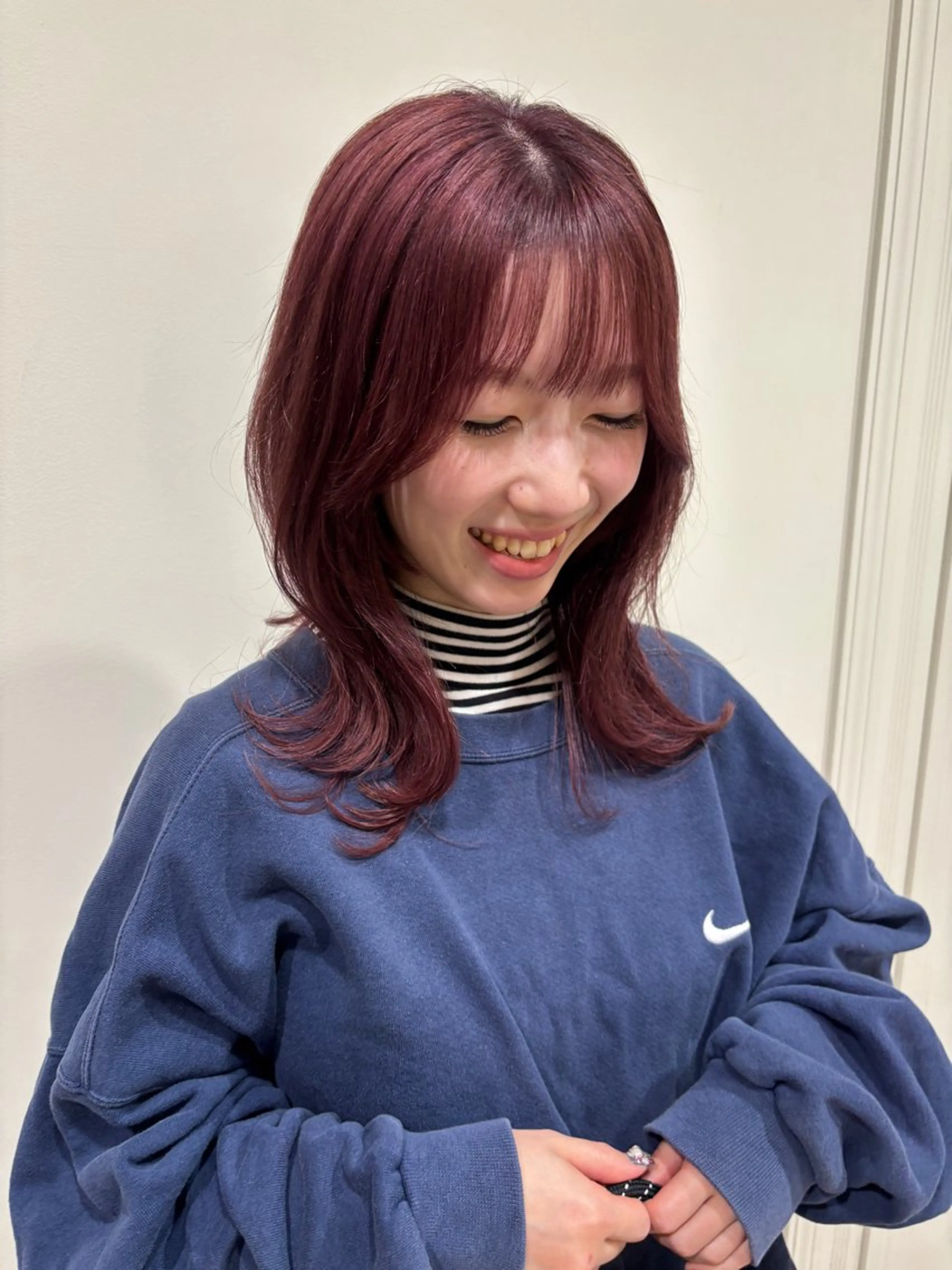 セミロング 💞暖色艶カラー/ ホウツキカナ🍒のヘアスタイル
