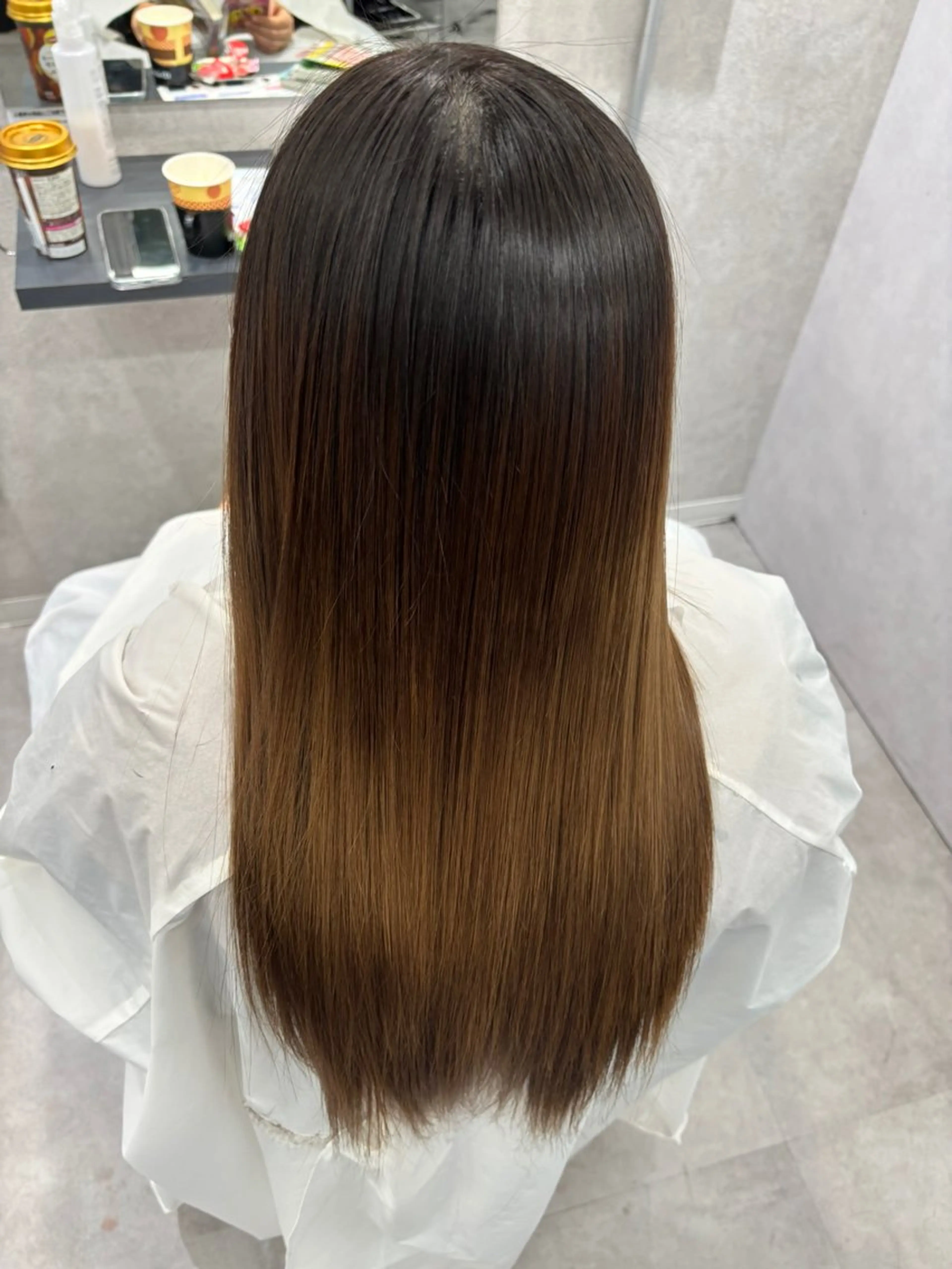 ロング カット ヘアカラー トリートメント かがみはやと 髪質改善/縮毛矯正のヘアスタイル