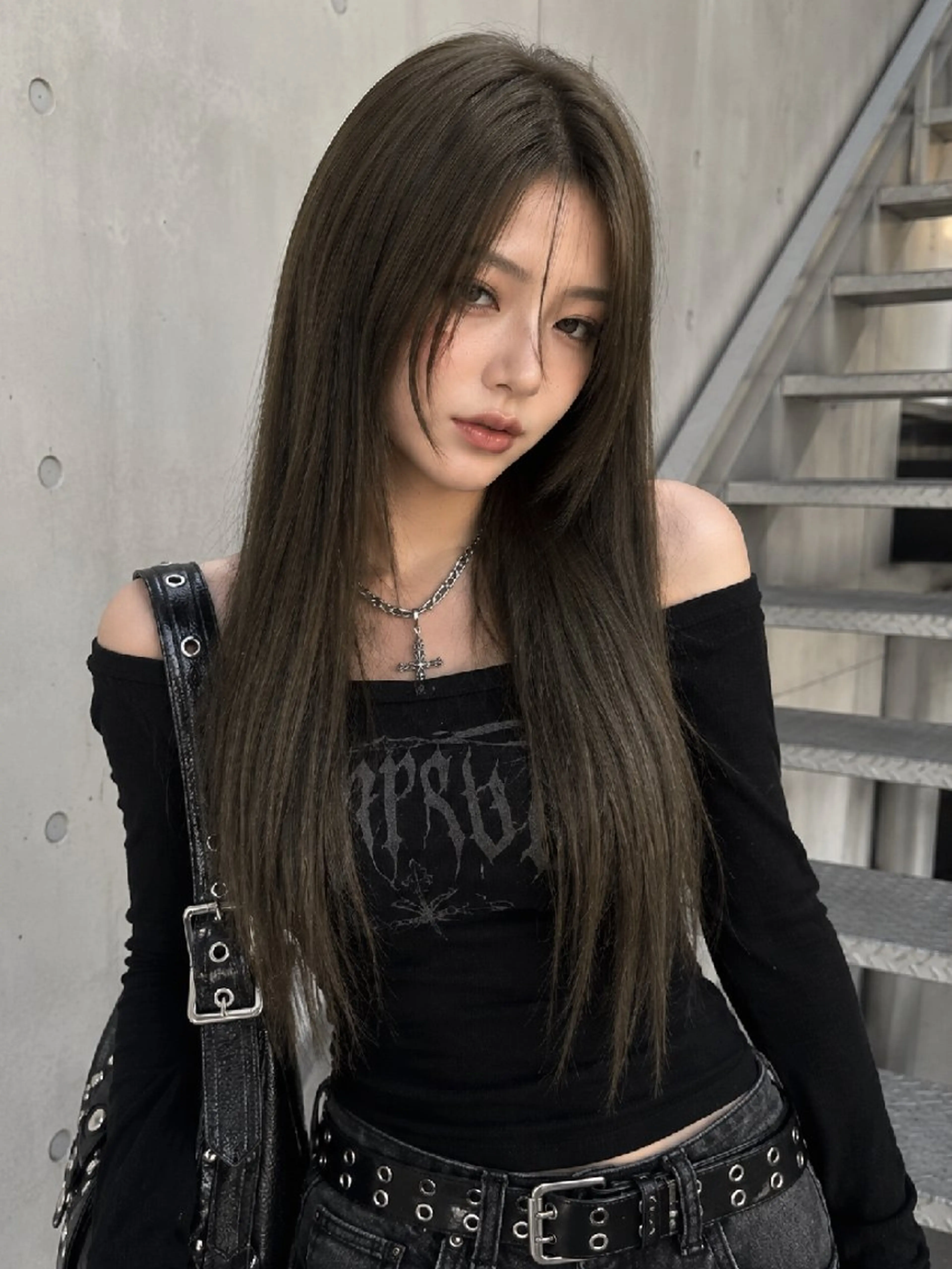 ロング カット 縮毛矯正 トリートメント シールエクステ×美髪 改善/ヨシモトカンジのヘアスタイル