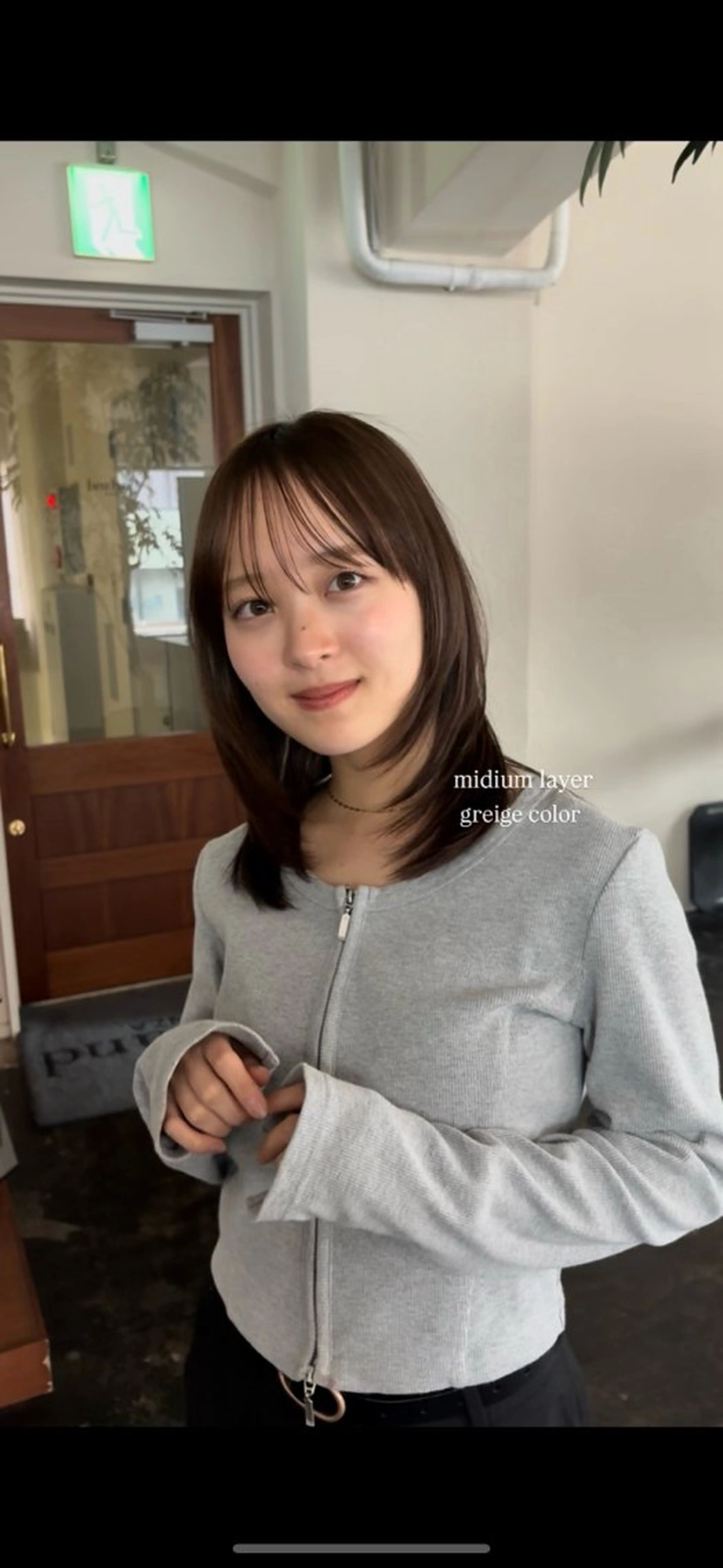 ミディアム カット ヘアカラー トリートメント レイヤー/顔周り/ 透明感/ののか💞のヘアスタイル