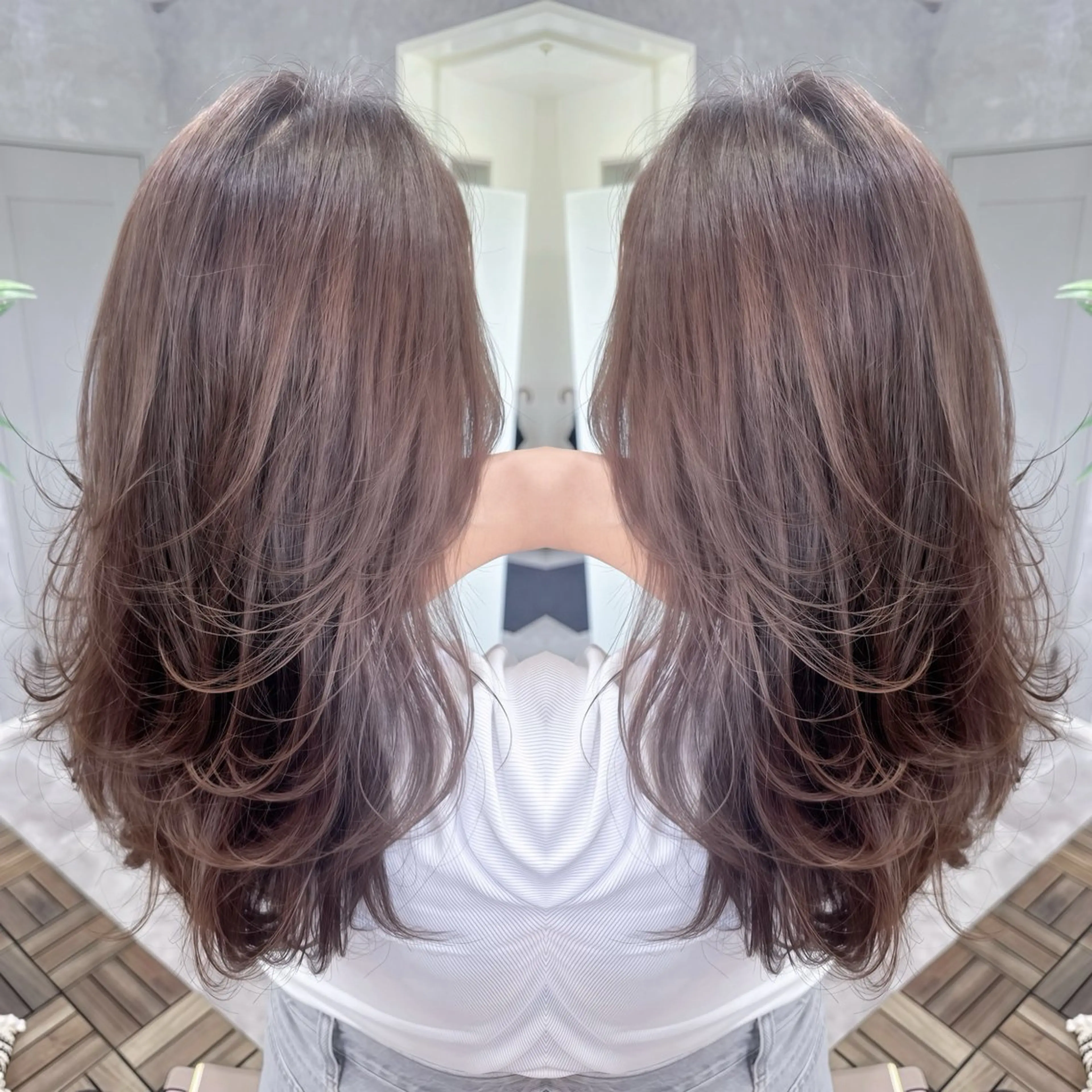 ロング カラー カット ヘアカラー トリートメント 💎レイヤーカット× 髪質改善💎後藤陸のヘアスタイル