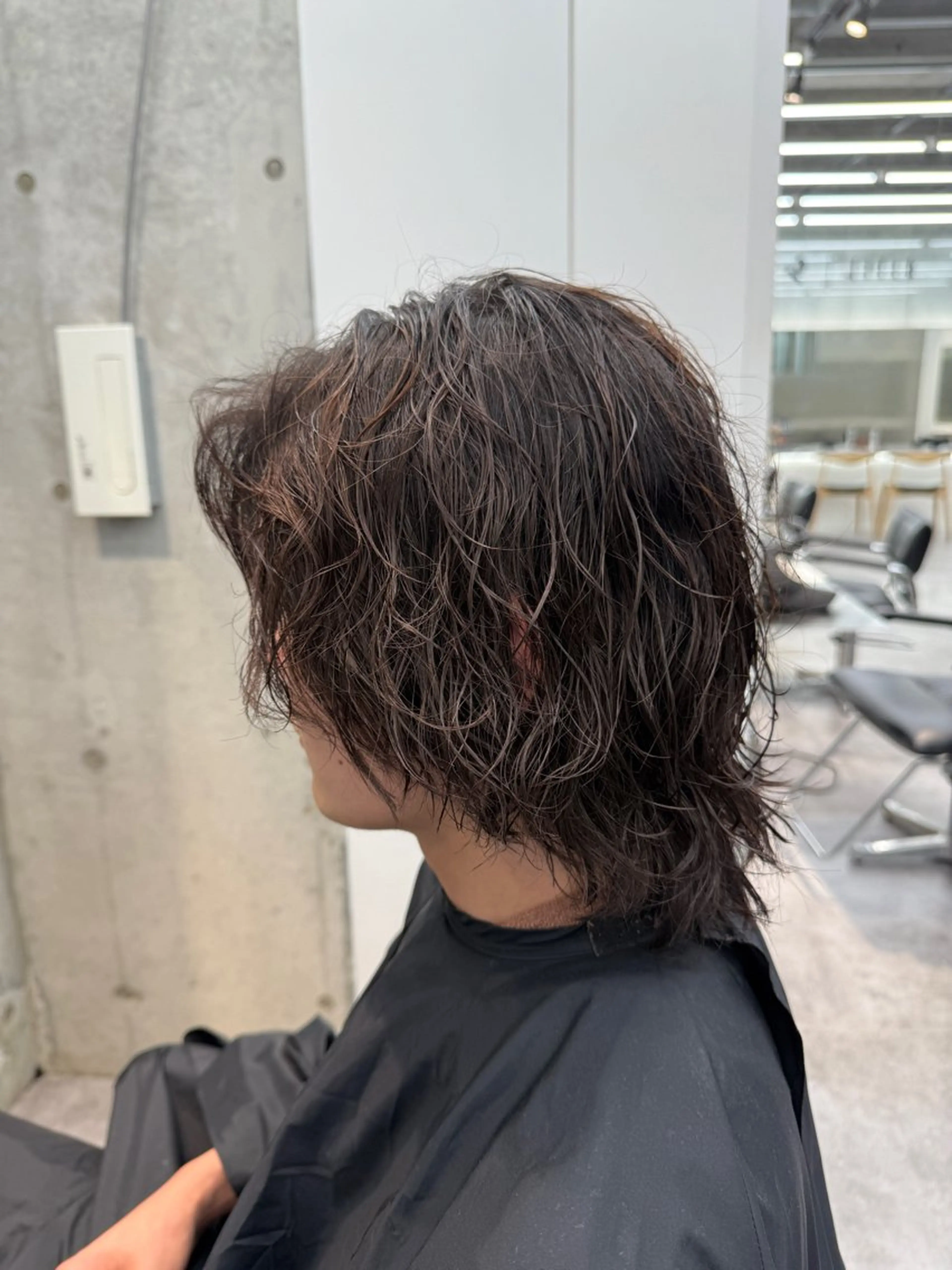 ミディアム メンズ マッシュパーマ fifth岡村優作のヘアスタイル