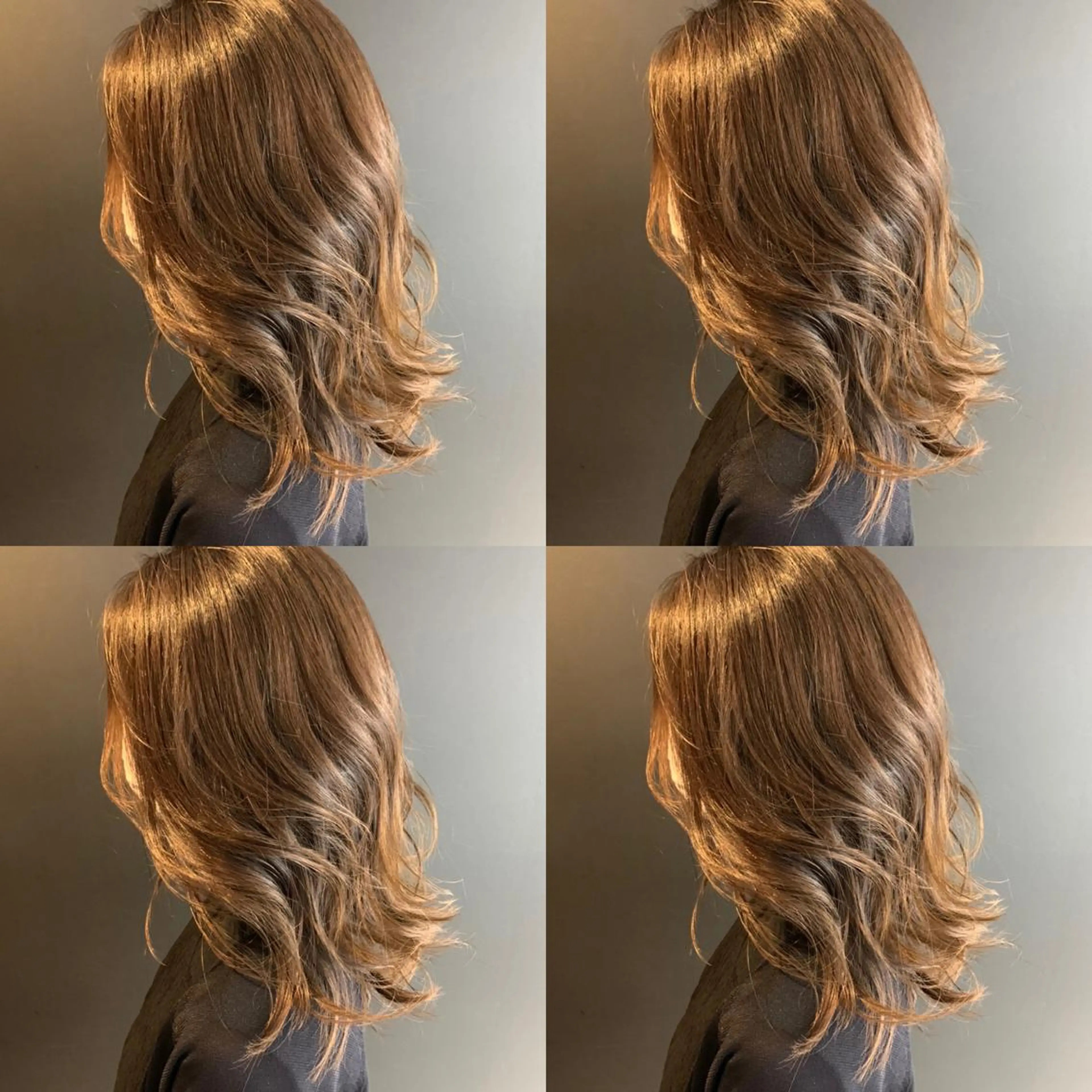 ミディアム カラー ベージュカラー カット ヘアカラー トリートメント ✨髪質改善✖︎顔周り レイヤー✨ナカムラのヘアスタイル