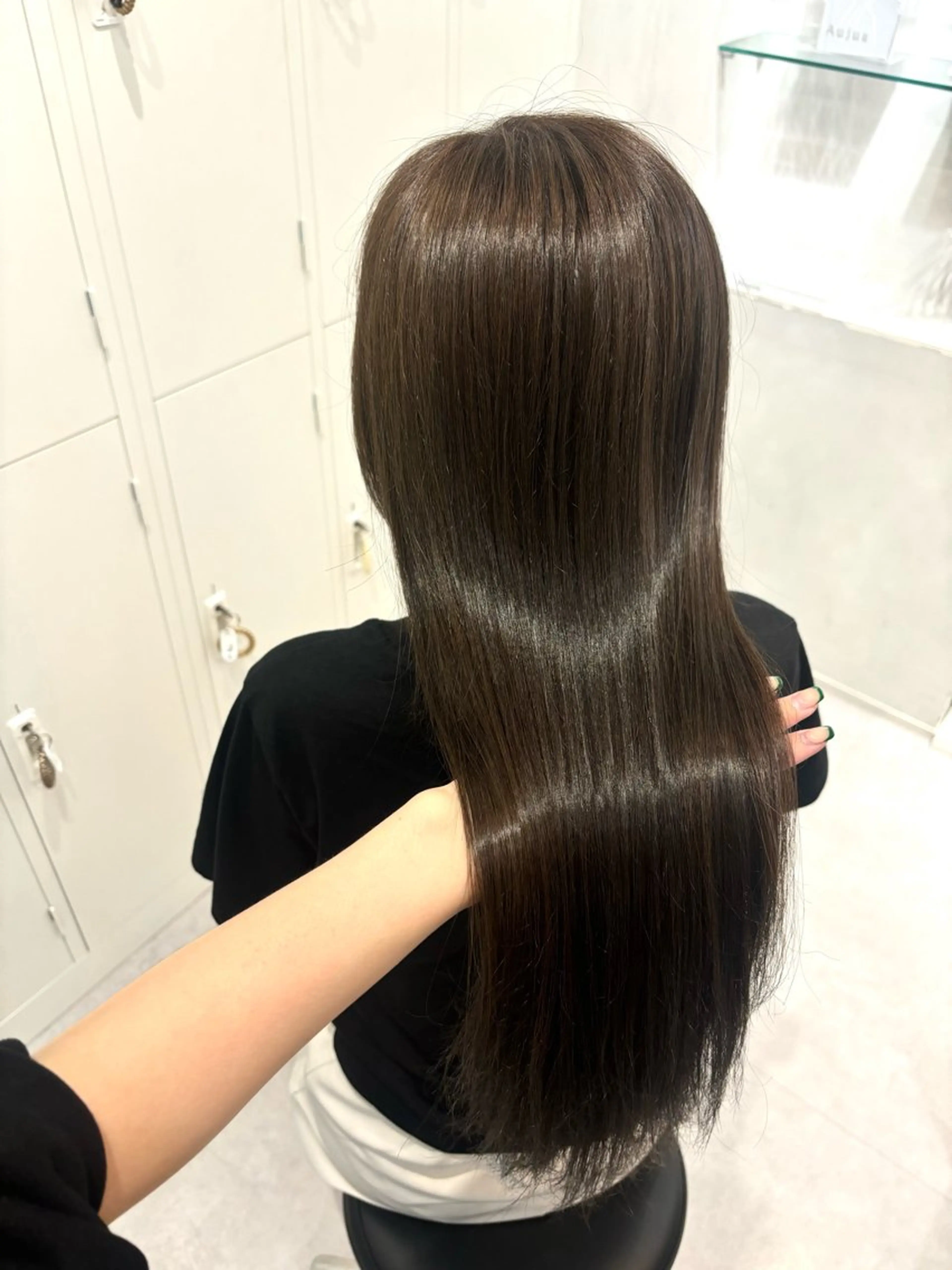 ロング カラー オリーブカラー カット ヘアカラー トリートメント hina /髪質改善/カラーのヘアスタイル