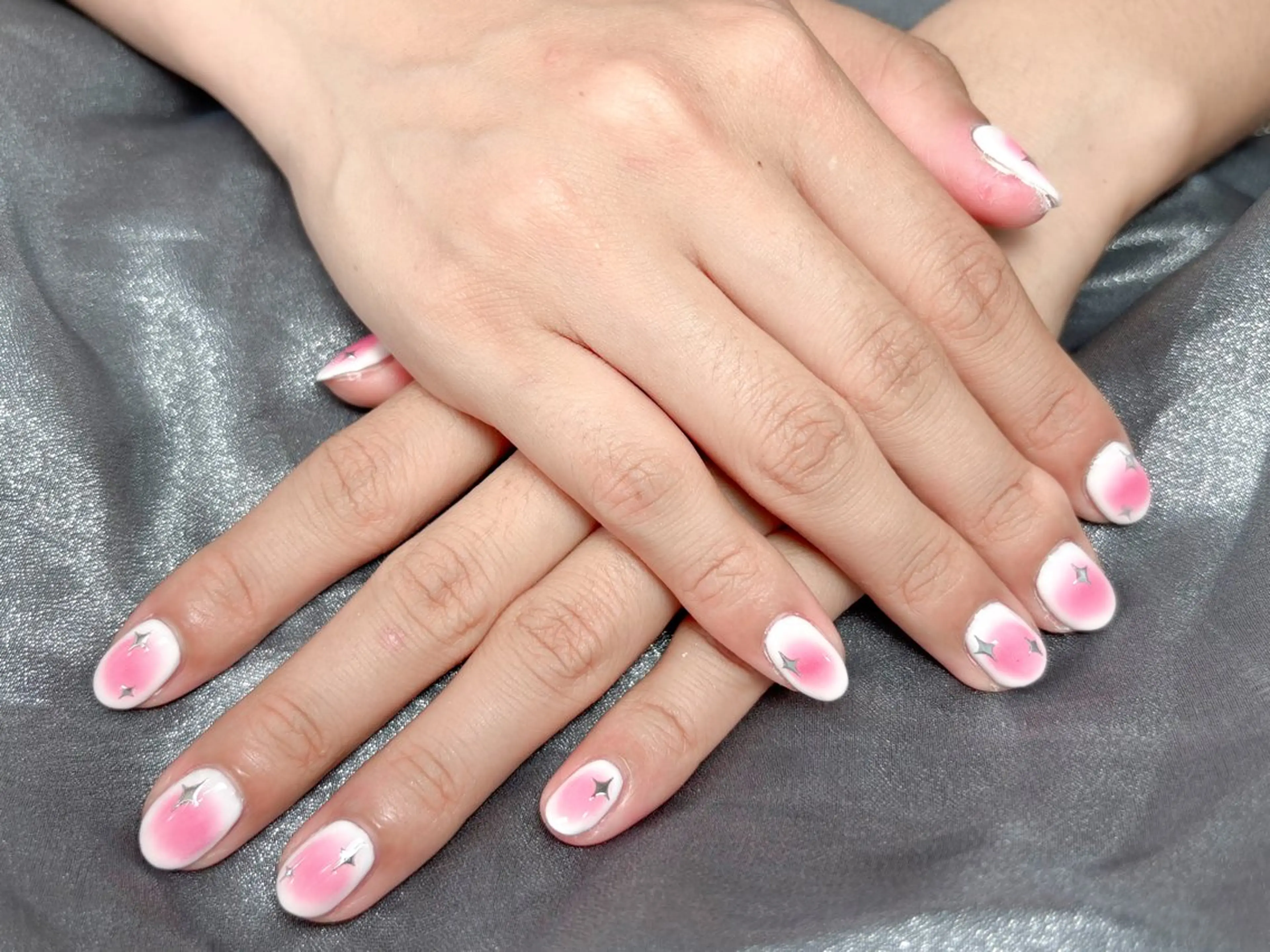ネイル ハンドネイル H3 Nail Tsuki🦋💙のネイルデザイン