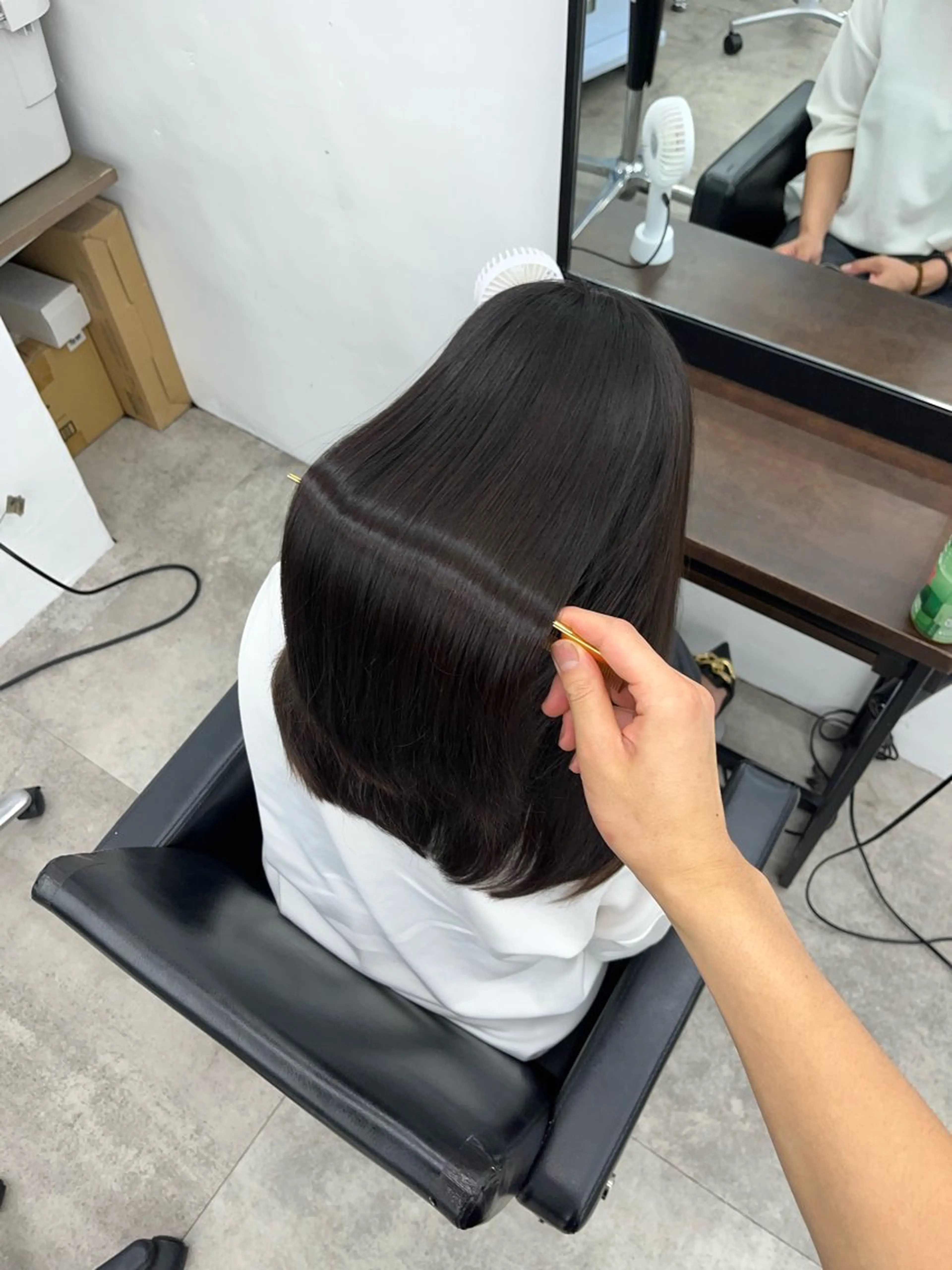 ミディアム ヘアカラー トリートメント 髪質改善/艶髪特化 /透明感✨️こうめいのヘアスタイル