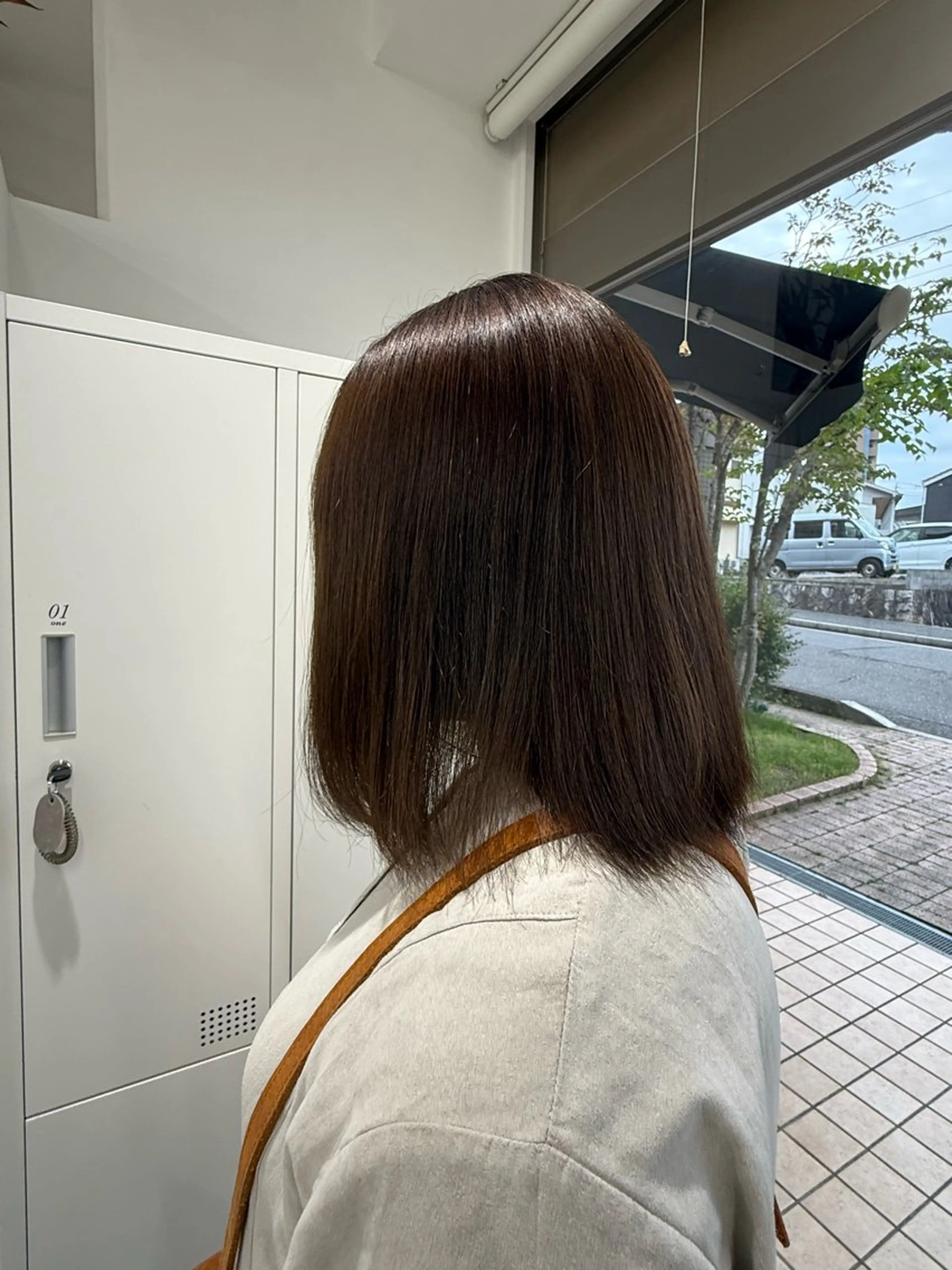 ミディアム カラー ベージュカラー ブラウンカラー ブラウンベージュ ヘアカラー 沖部 蓮のヘアスタイル