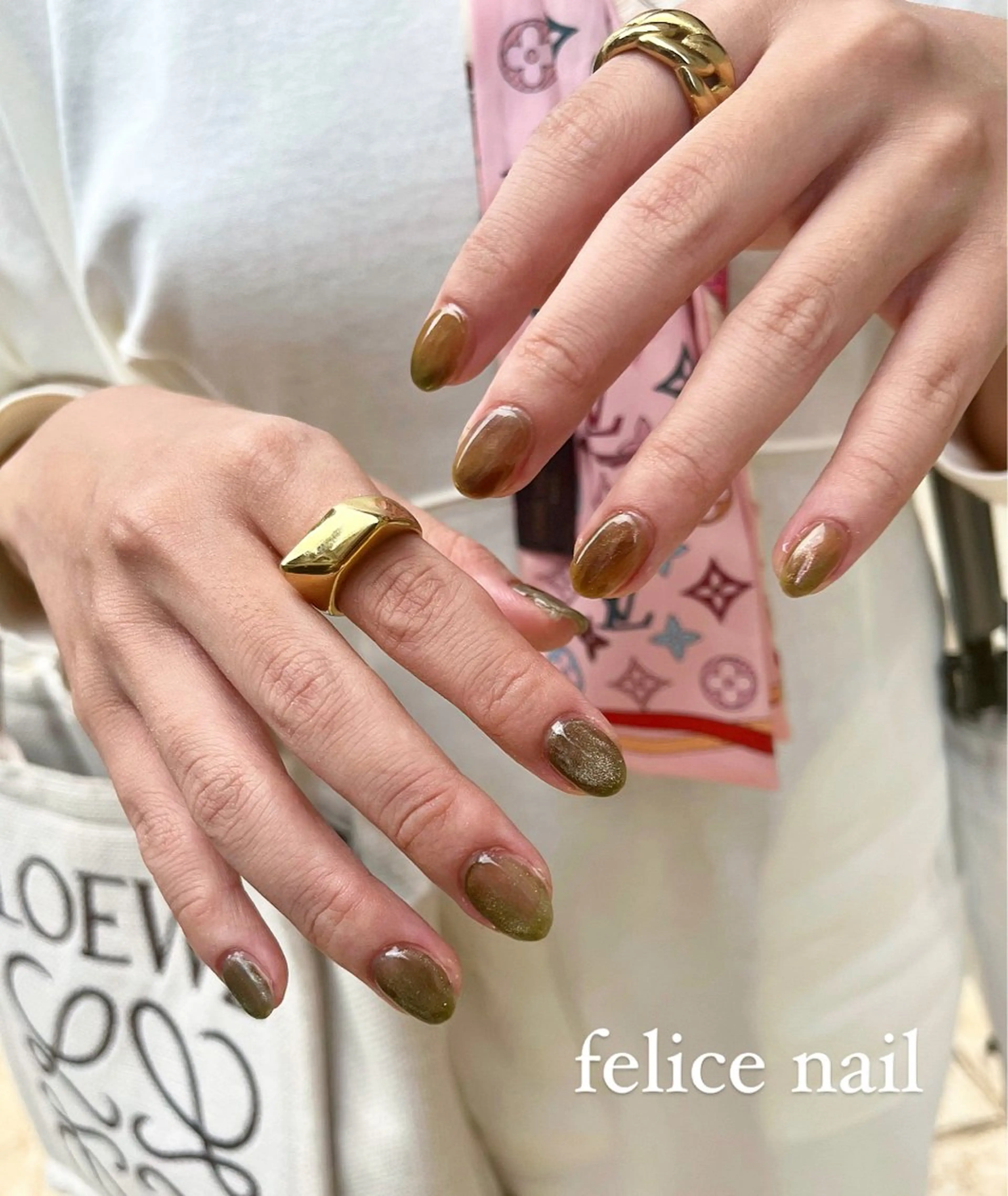 ネイル マグネットネイル ニュアンスネイル シンプルネイル felice nailのネイルデザイン