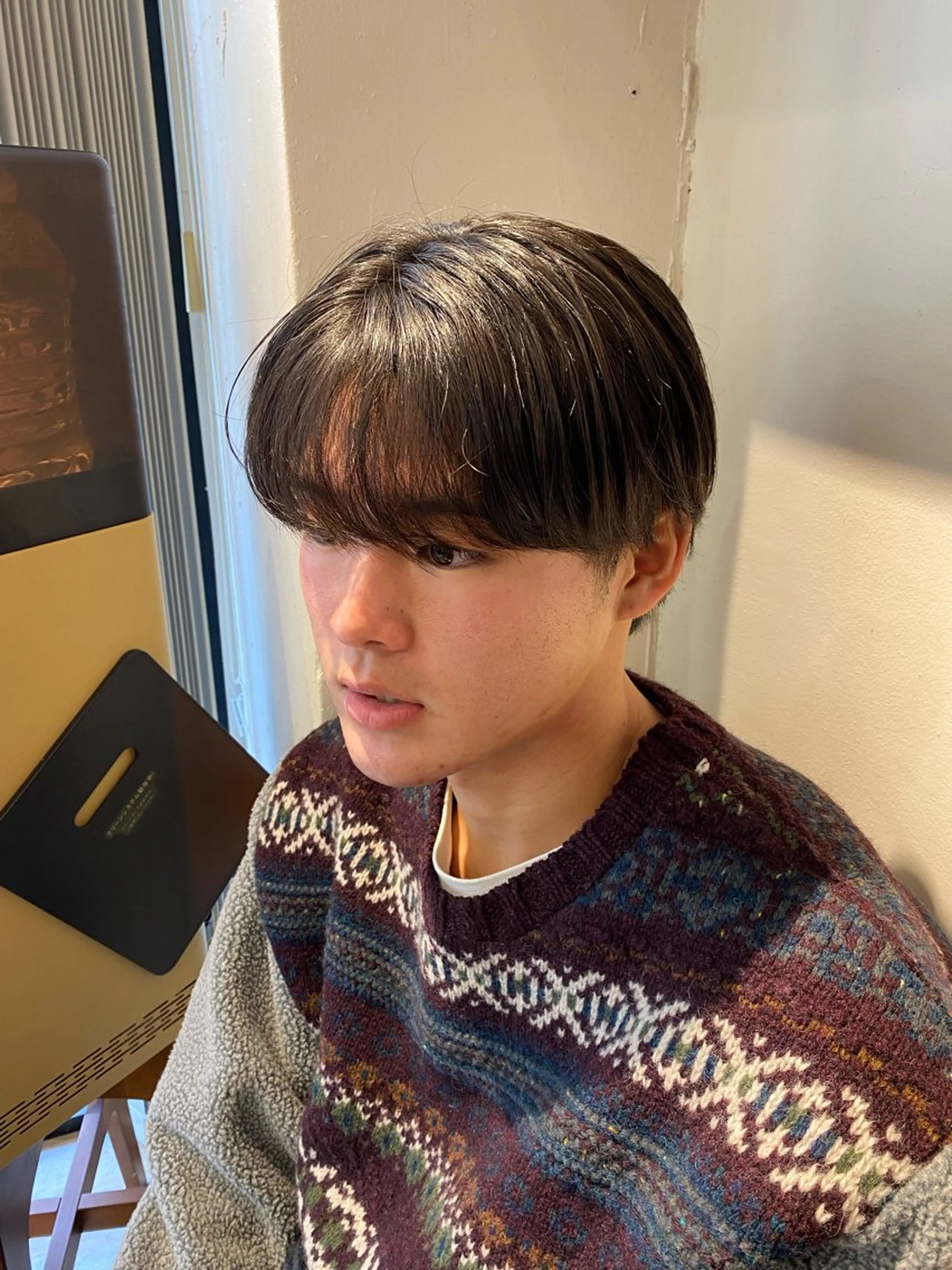 メンズ マッシュ カット ナチュラルヘア🫧 ナナミのヘアスタイル