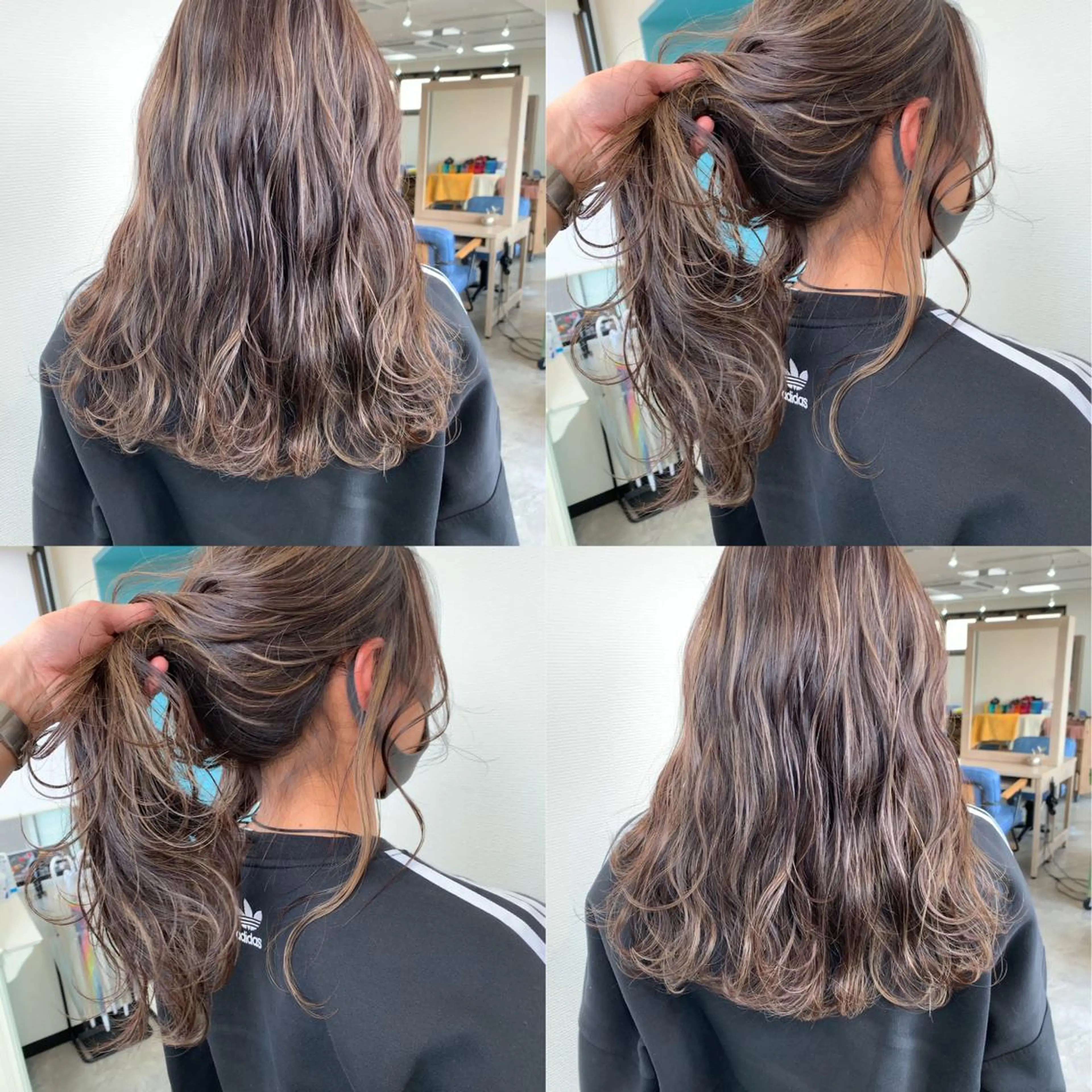 ロング カラー ベージュカラー ハイライトカラー ハイライト トリートメント /カラー/NAOKIのヘアスタイル