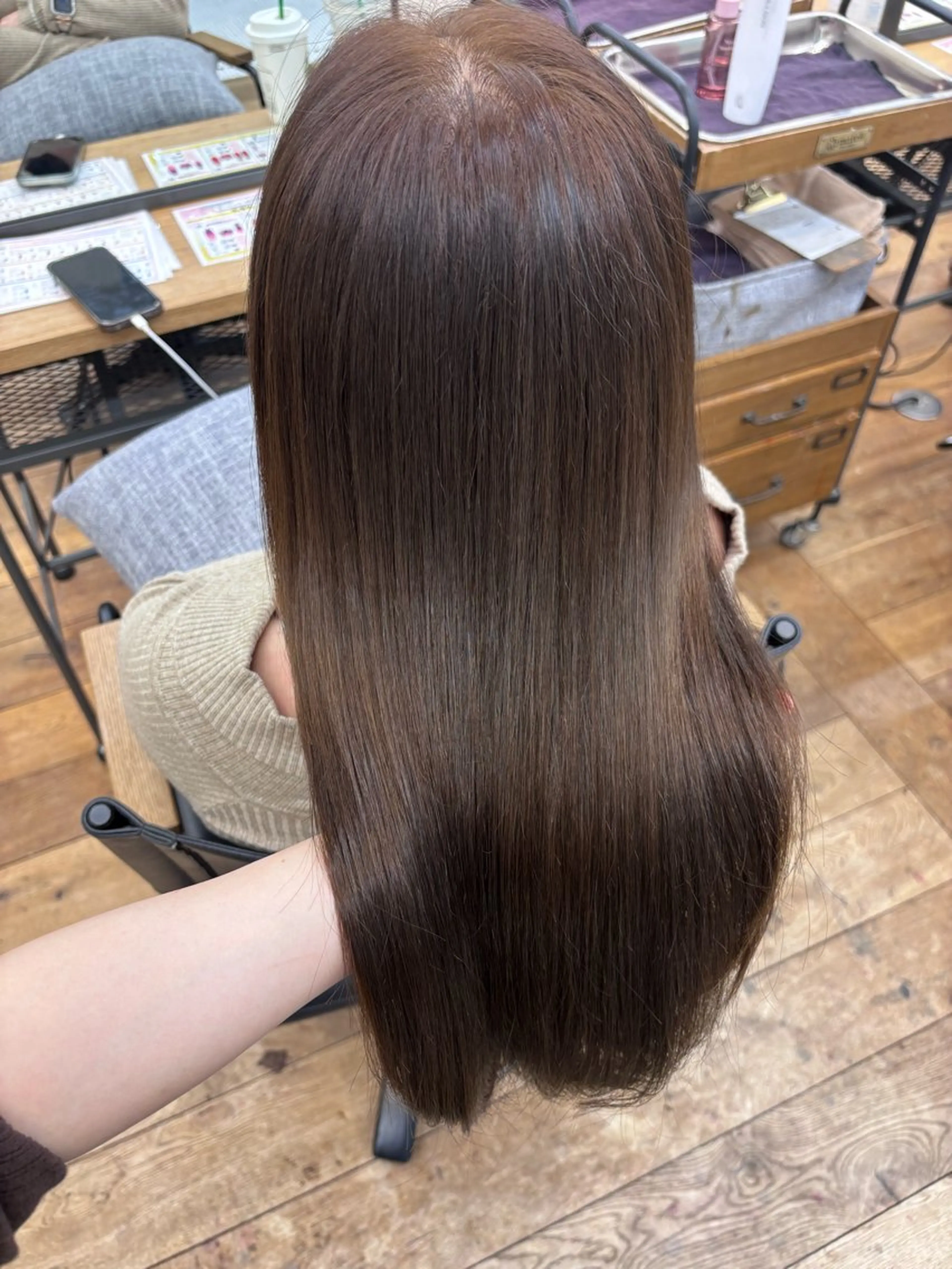 ロング カラー ヘアカラー トリートメント よこやま なぎさのヘアスタイル