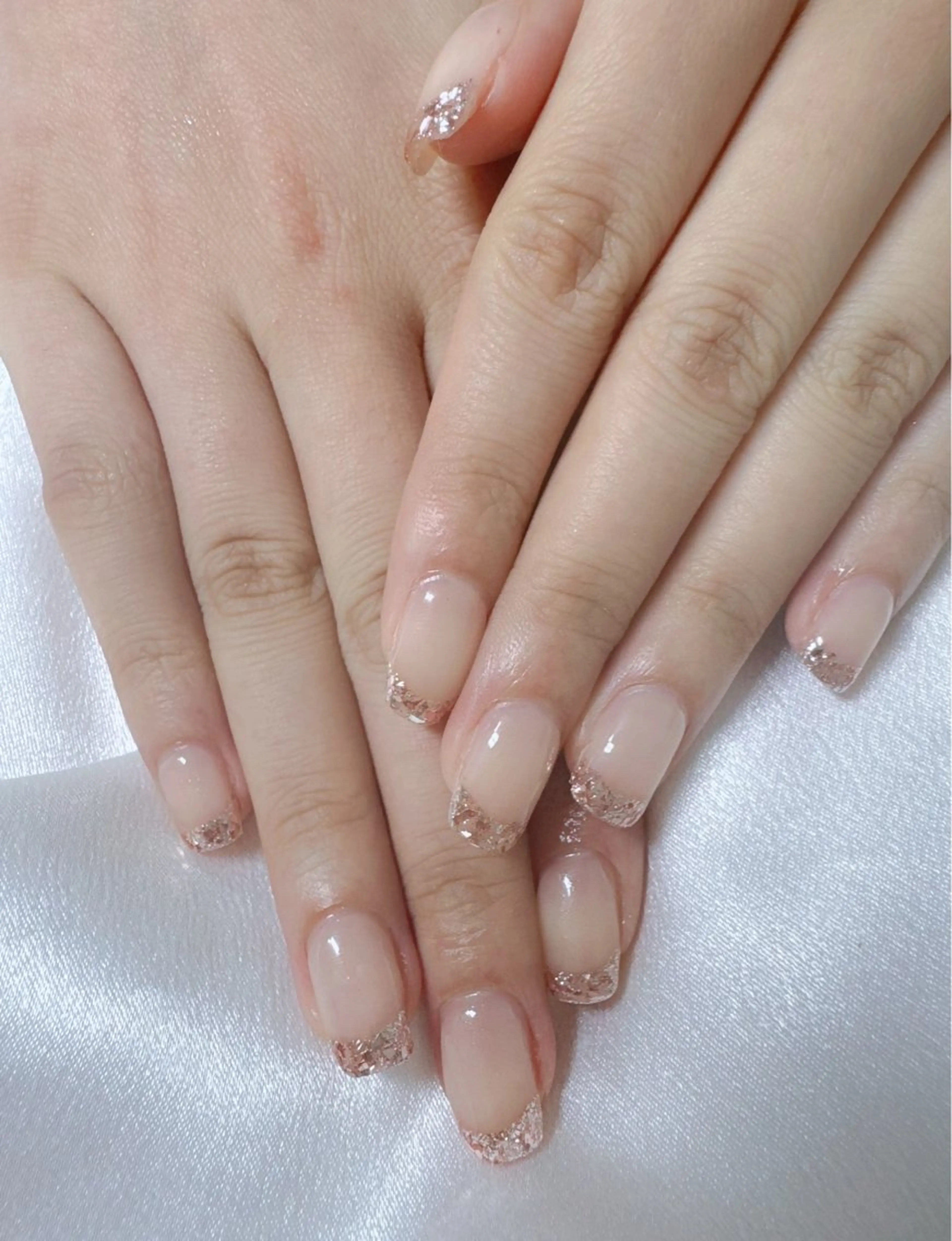 ネイル フレンチネイル ガラスフレンチ Rarity Nail💗ちなつのネイルデザイン