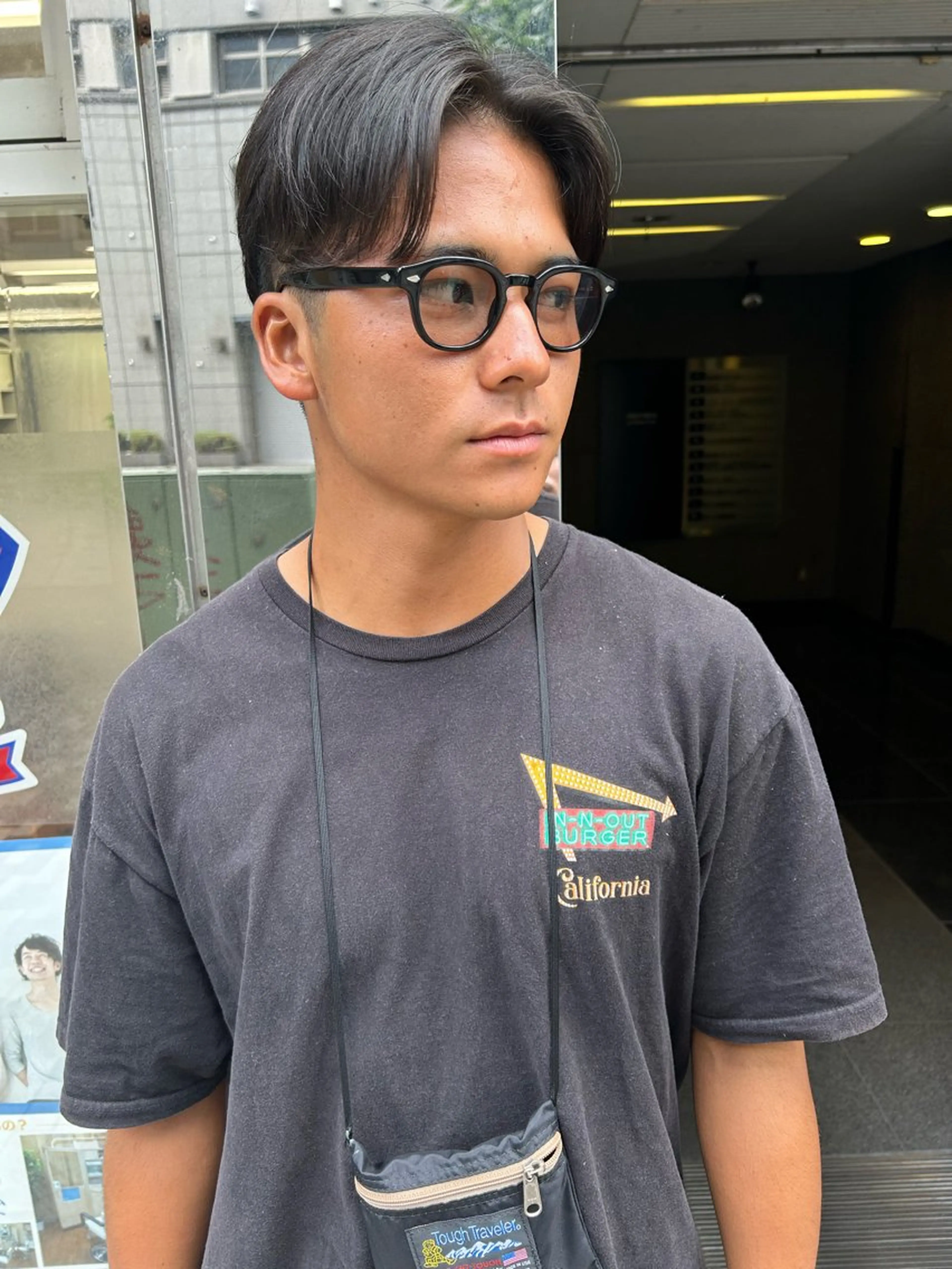 ショート パーマ メンズ メンズブリーチ センターパート メンズハイライト メンズインナーカラー メンズパーマ カット 💈メンズ短髪特化 ✂︎伊藤大輝💈のヘアスタイル