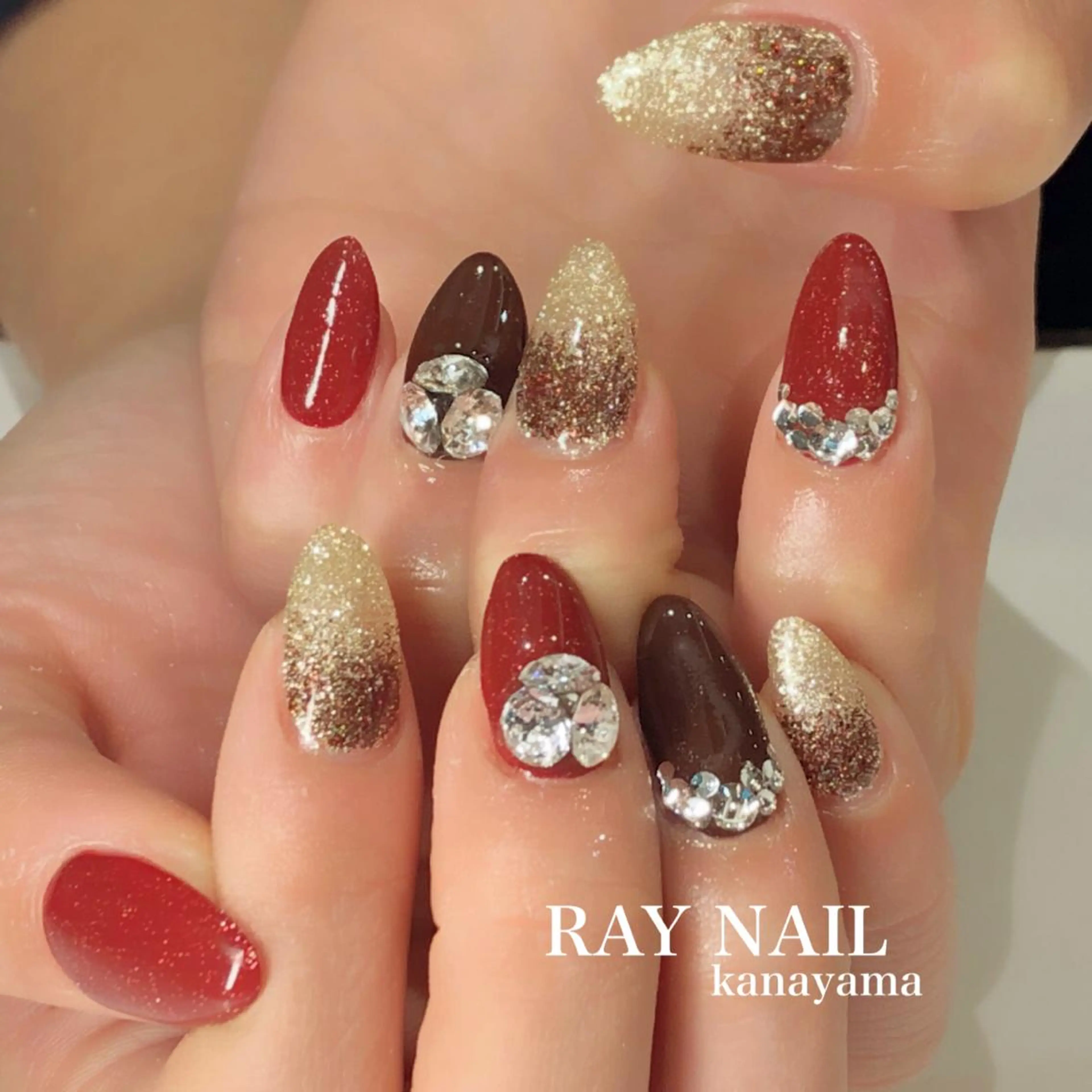 ネイル ラメ(グリッター) Arowa 伊田のネイルデザイン