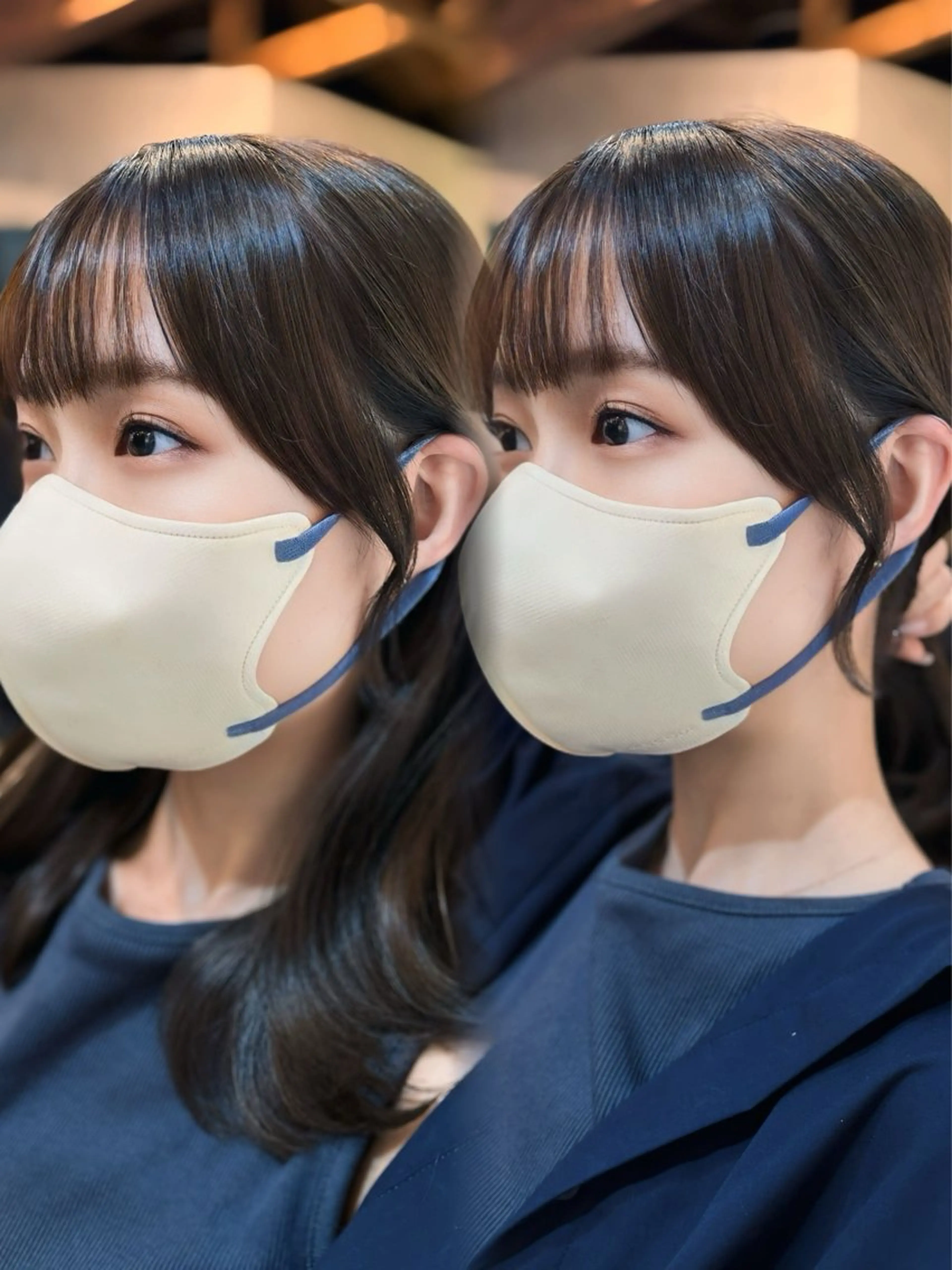 ミディアム カラー ヘアアレンジ ボブレイヤー ベージュカラー 透明感カラー グレージュ イルミナカラー カット 縮毛矯正 顔周りカット× 髪質改善【リョウ】のヘアスタイル