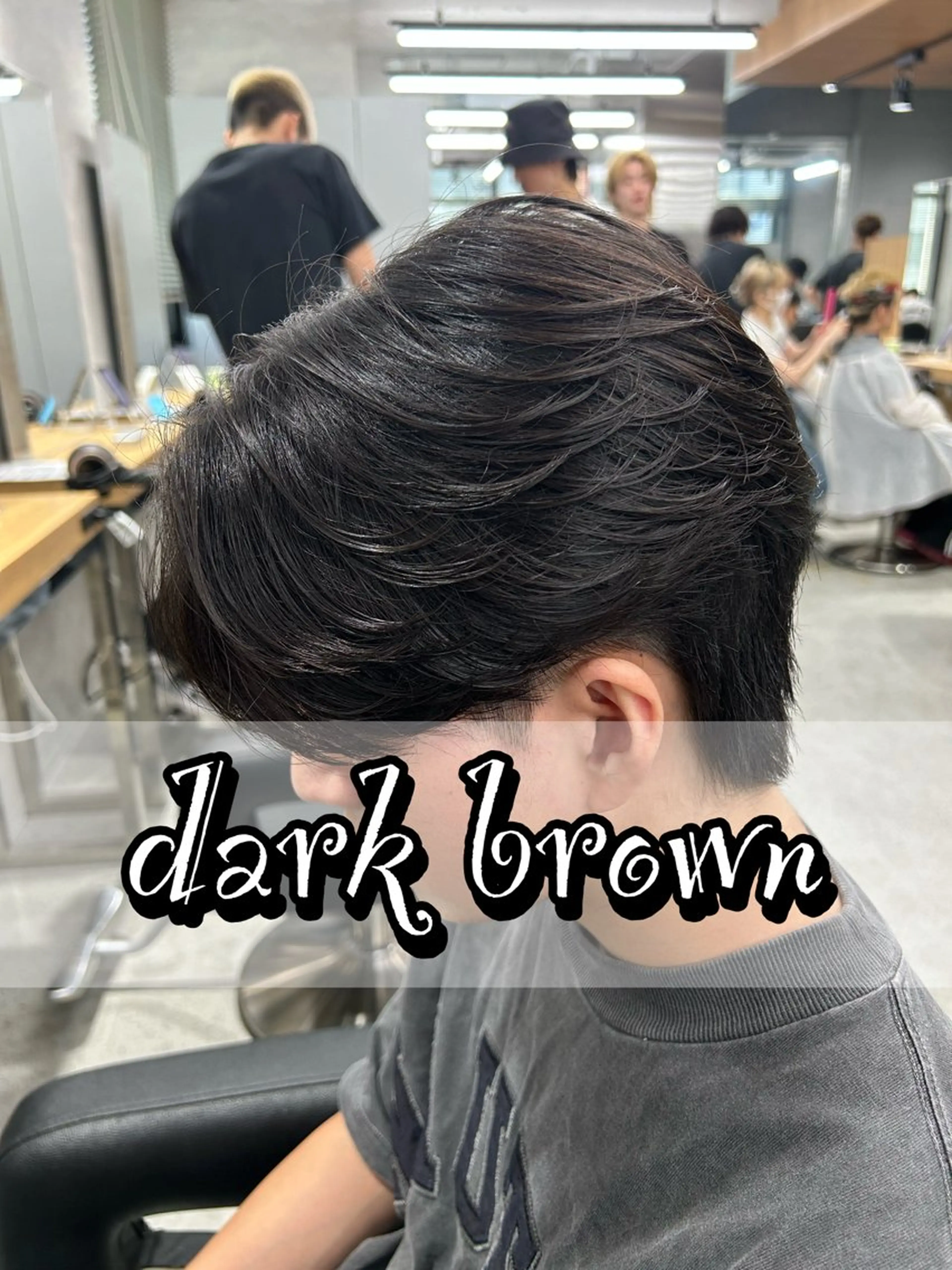 ショート カラー メンズ ブラウンカラー 透明感カラー ヘアカラー トリートメント 藤原 日向のヘアスタイル