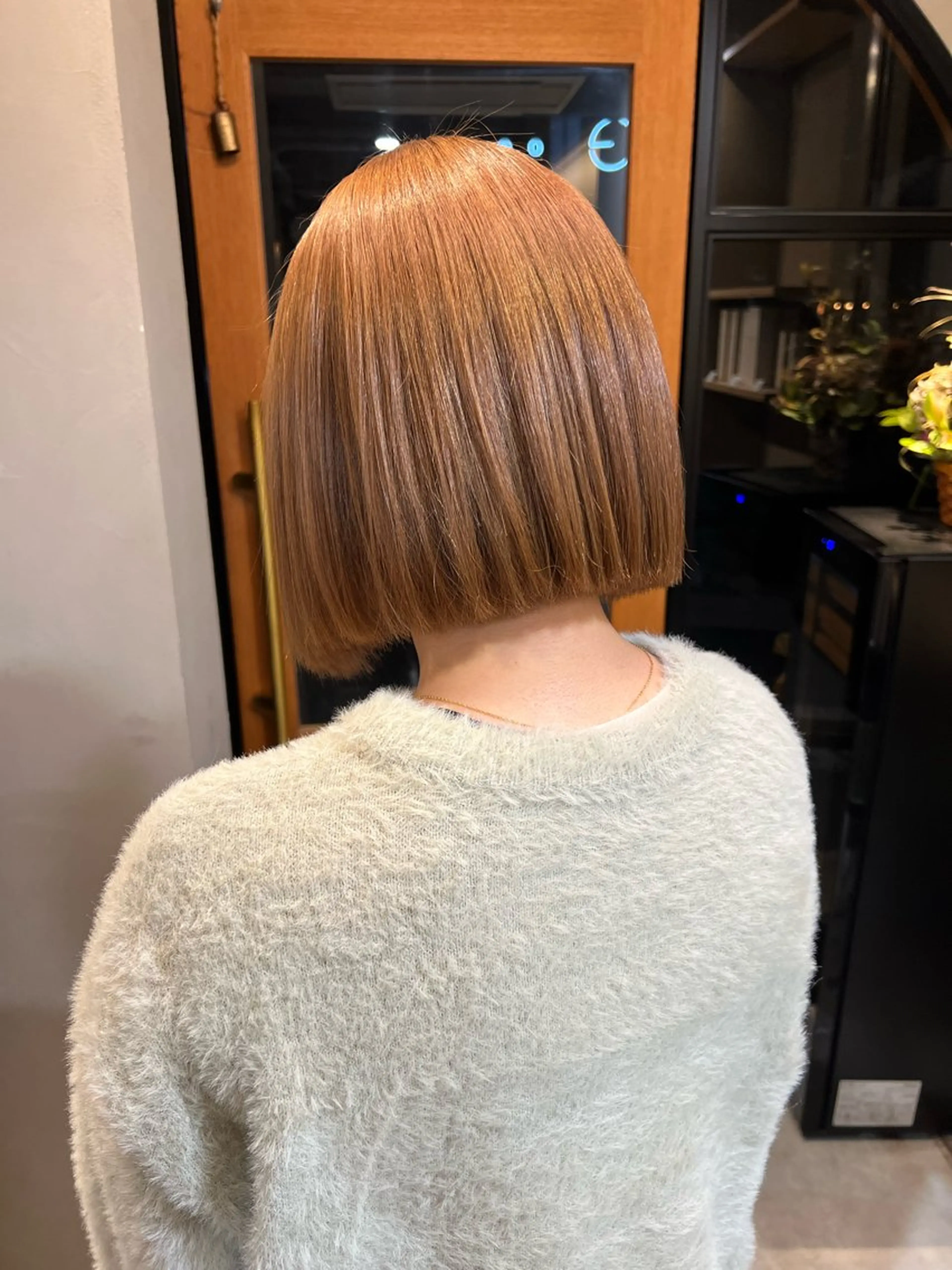 ショート カラー 切りっぱなしボブ ボブ 神戸ボブ✂️ ioe三宮/田 伸佳のヘアスタイル