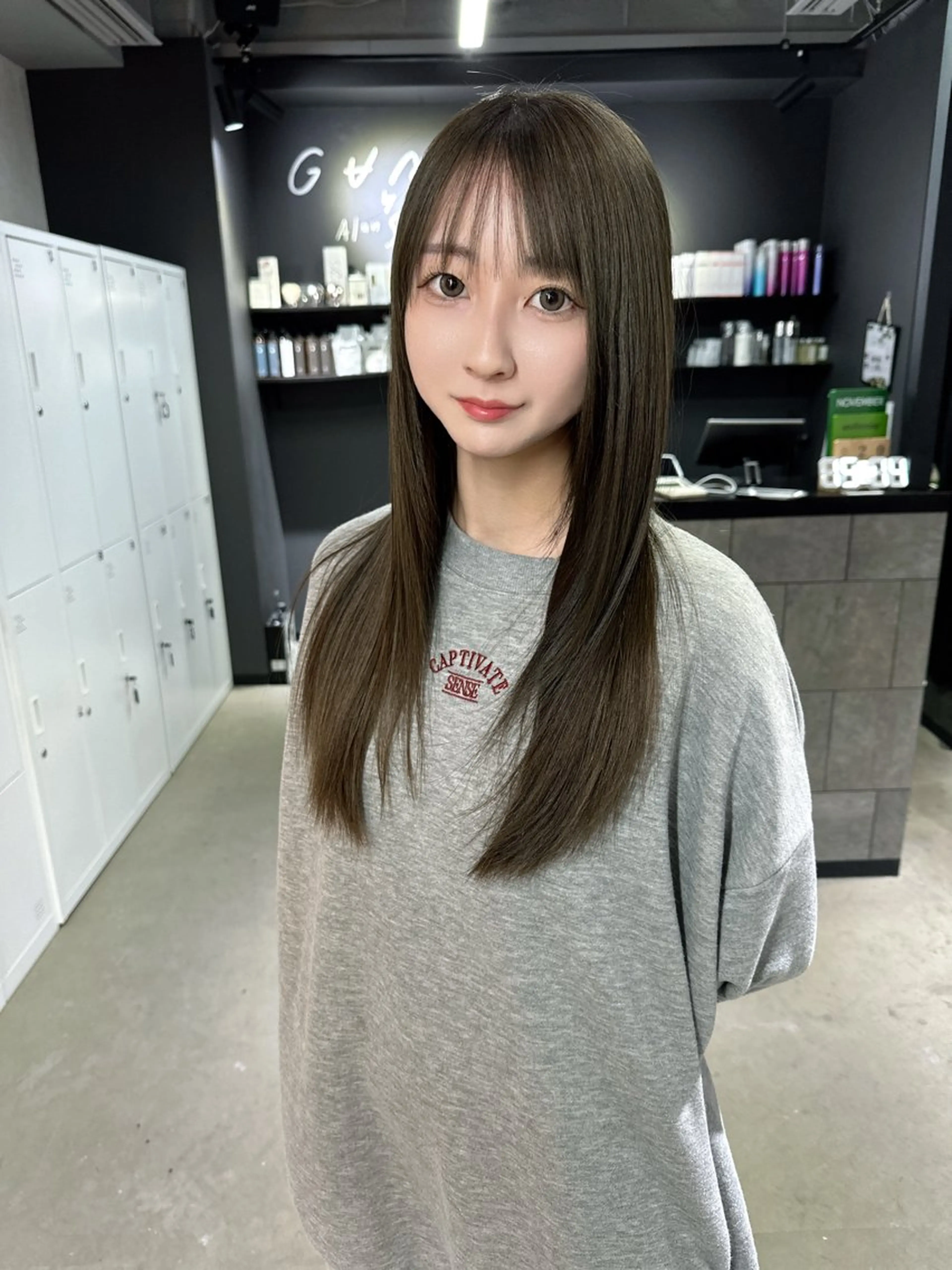 ロング カラー 透明感カラー くせ毛 髪質改善 トリートメント カット 縮毛矯正 トリートメント 髪質改善/レイヤー 縮毛矯正/ケラチン耀のヘアスタイル