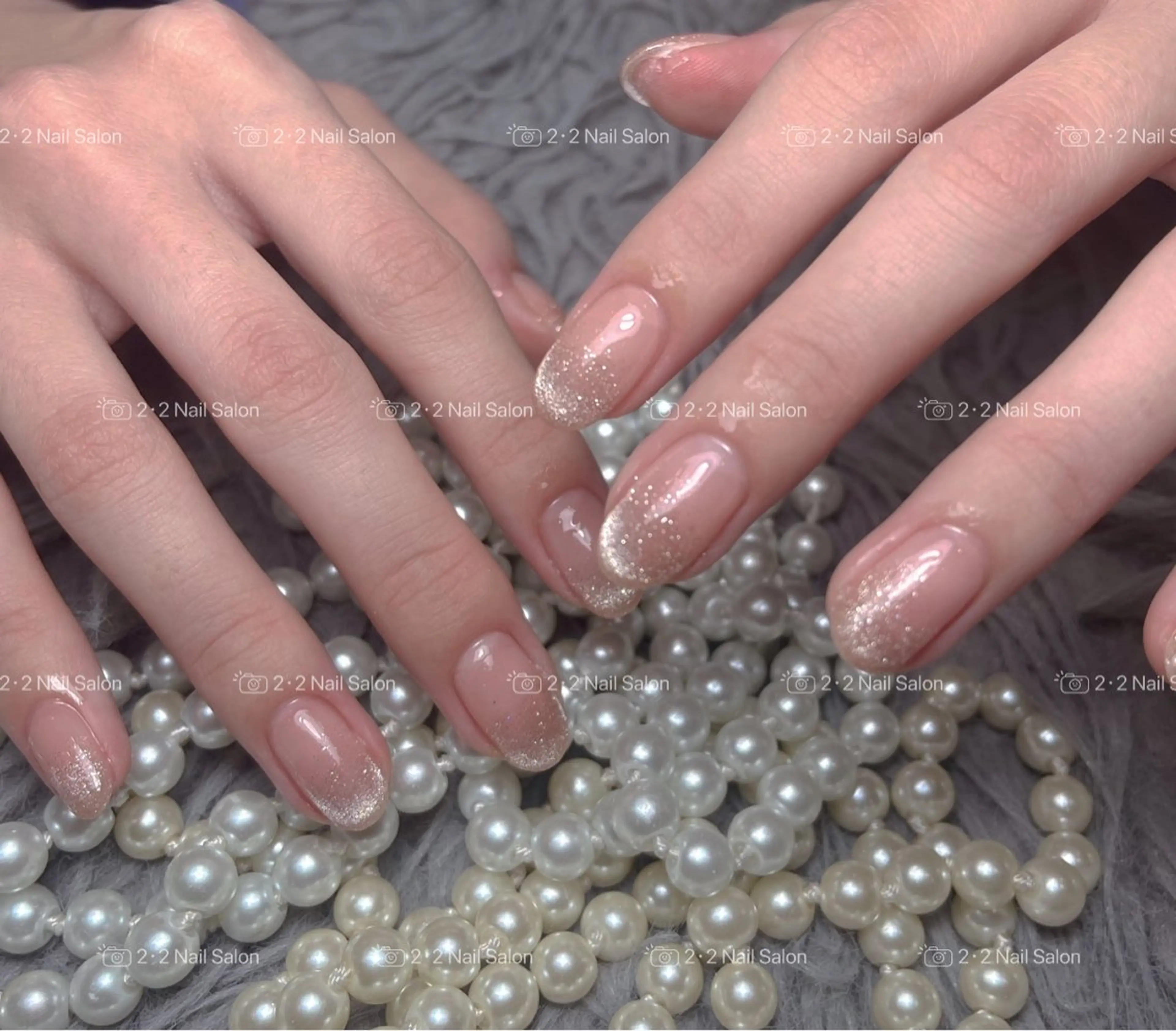 ネイル ハンドネイル Shis_🦄shi 韓国風キラキラネイルのネイルデザイン