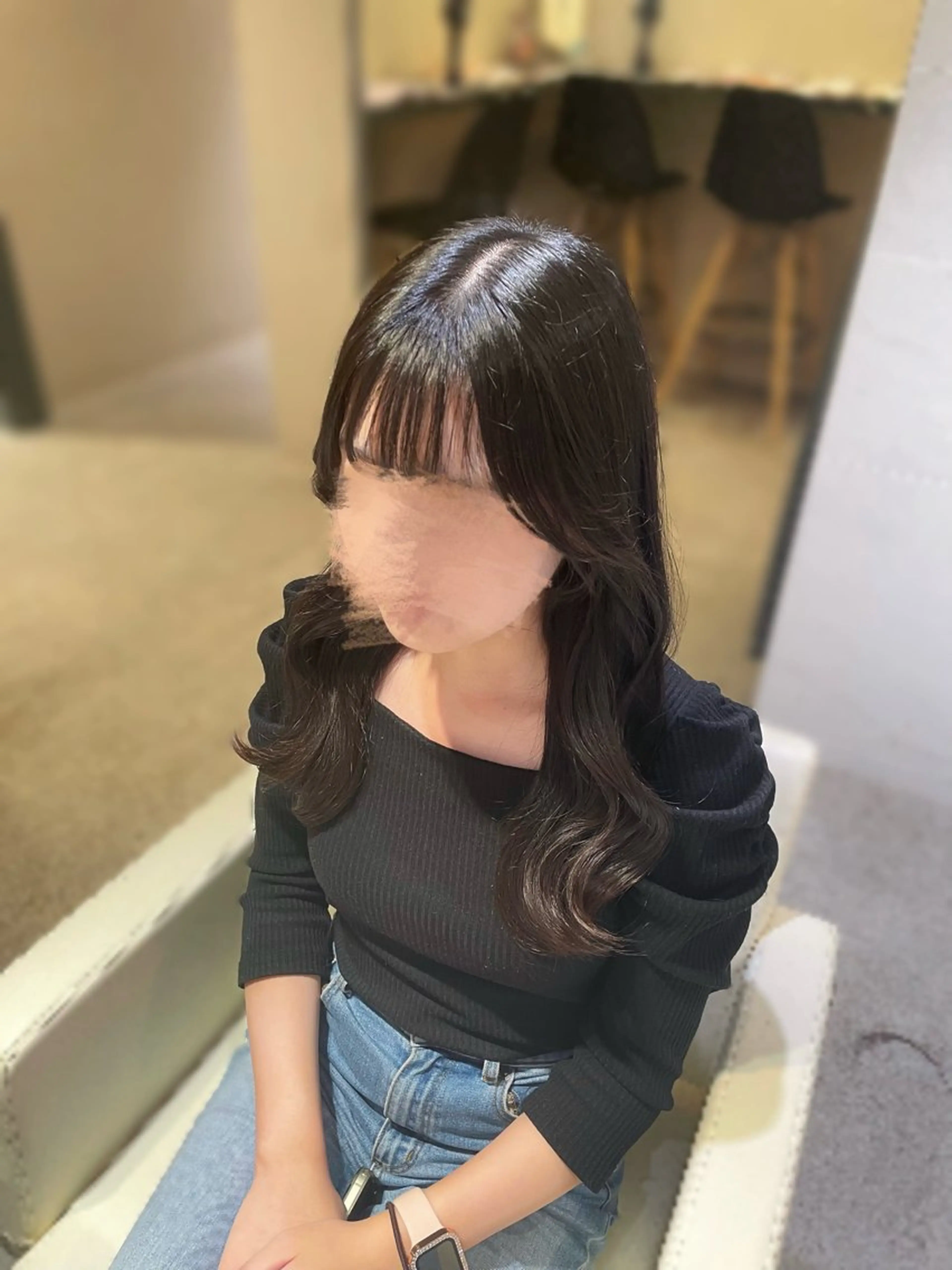 ロング 顔周りカット レイヤーカット yurika 🎀のヘアスタイル