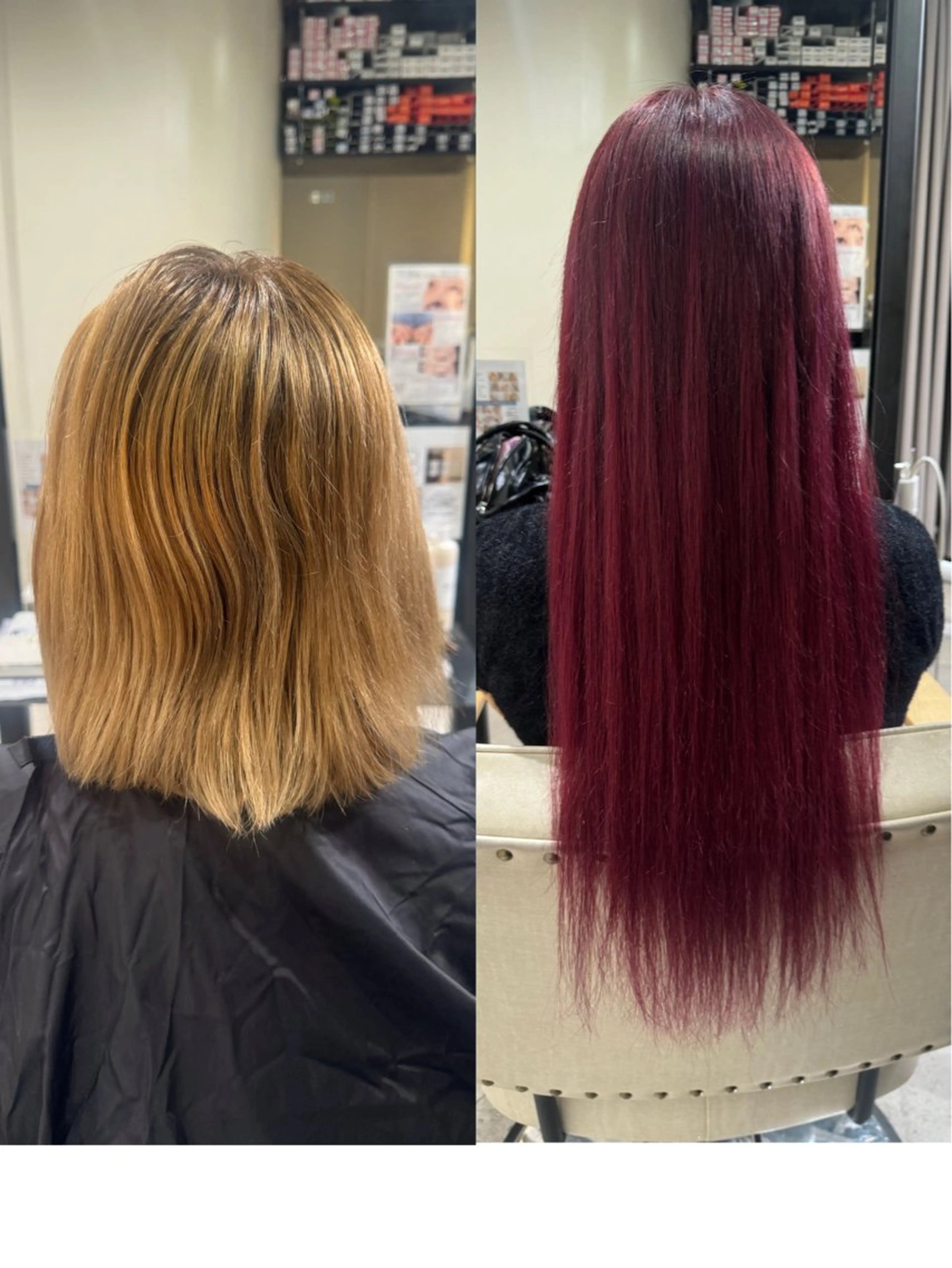 ロング カラー ブリーチ ブリーチなしカラー レッドカラー エクステ 🩷Sakura🎀 カラーリスト💎のヘアスタイル