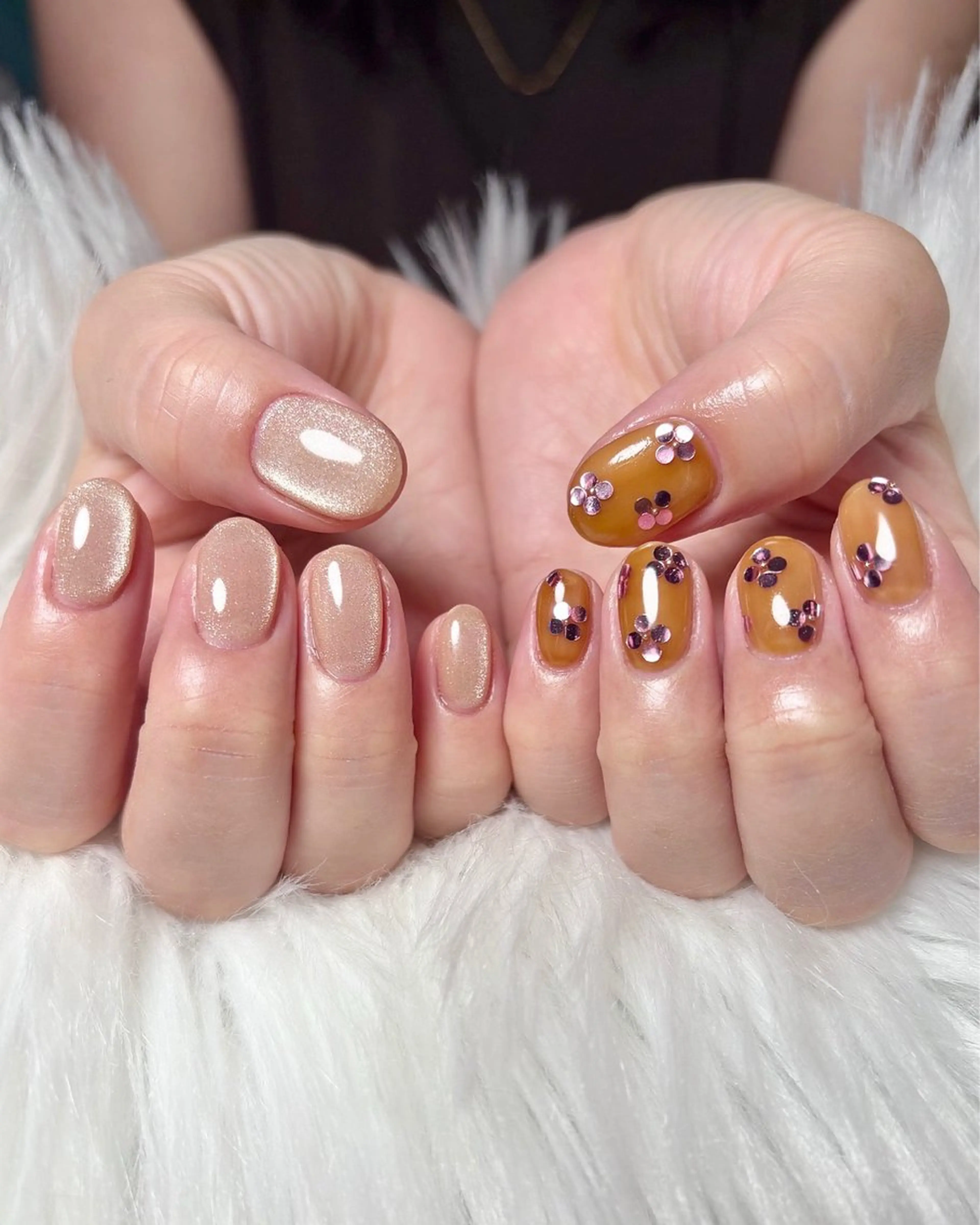 ネイル フラワーネイル マグネットネイル ハンドネイル haac nailsのネイルデザイン