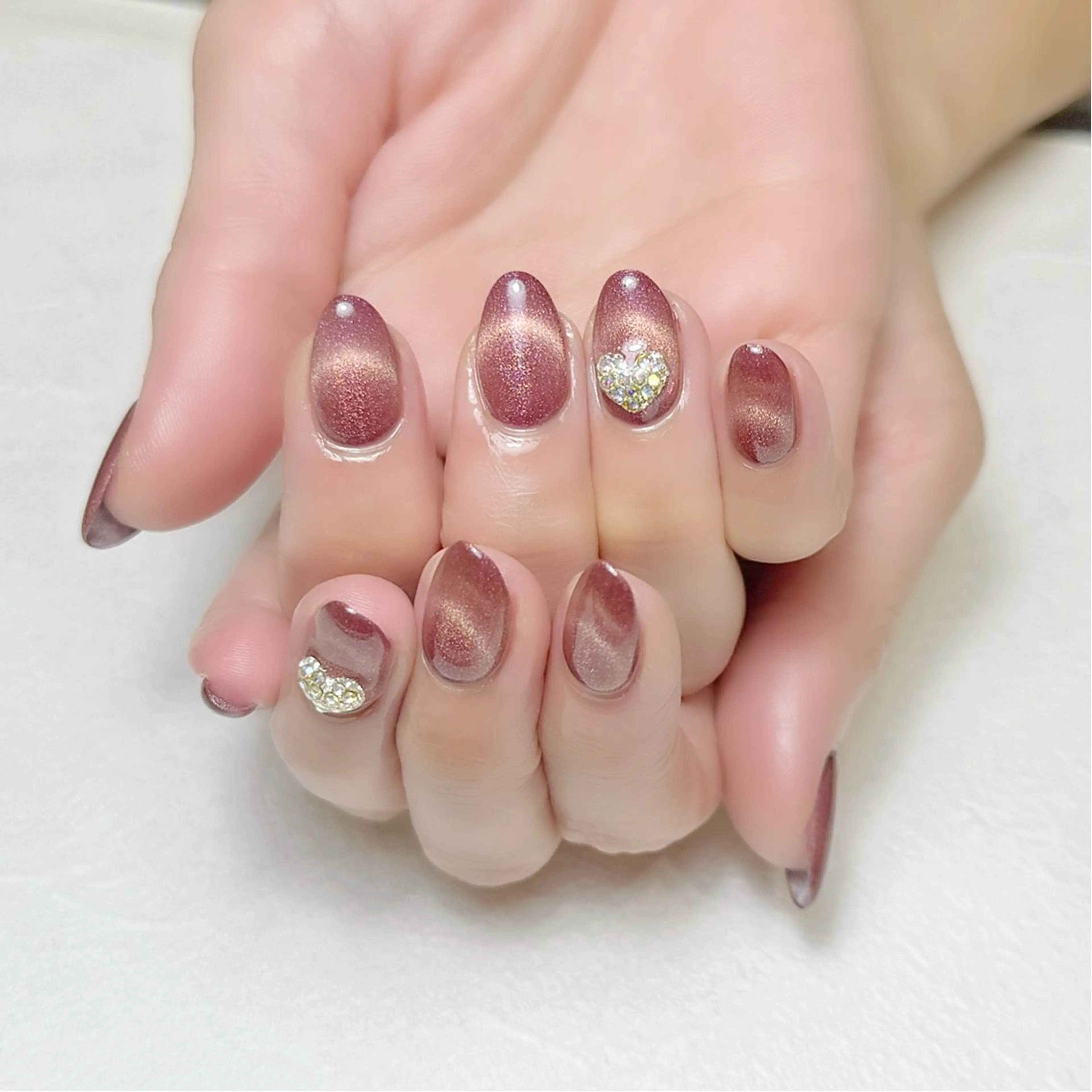 ネイル フレンチネイル マグネットネイル マグネットフレンチ オフィスネイル rouse nail RISATOのネイルデザイン