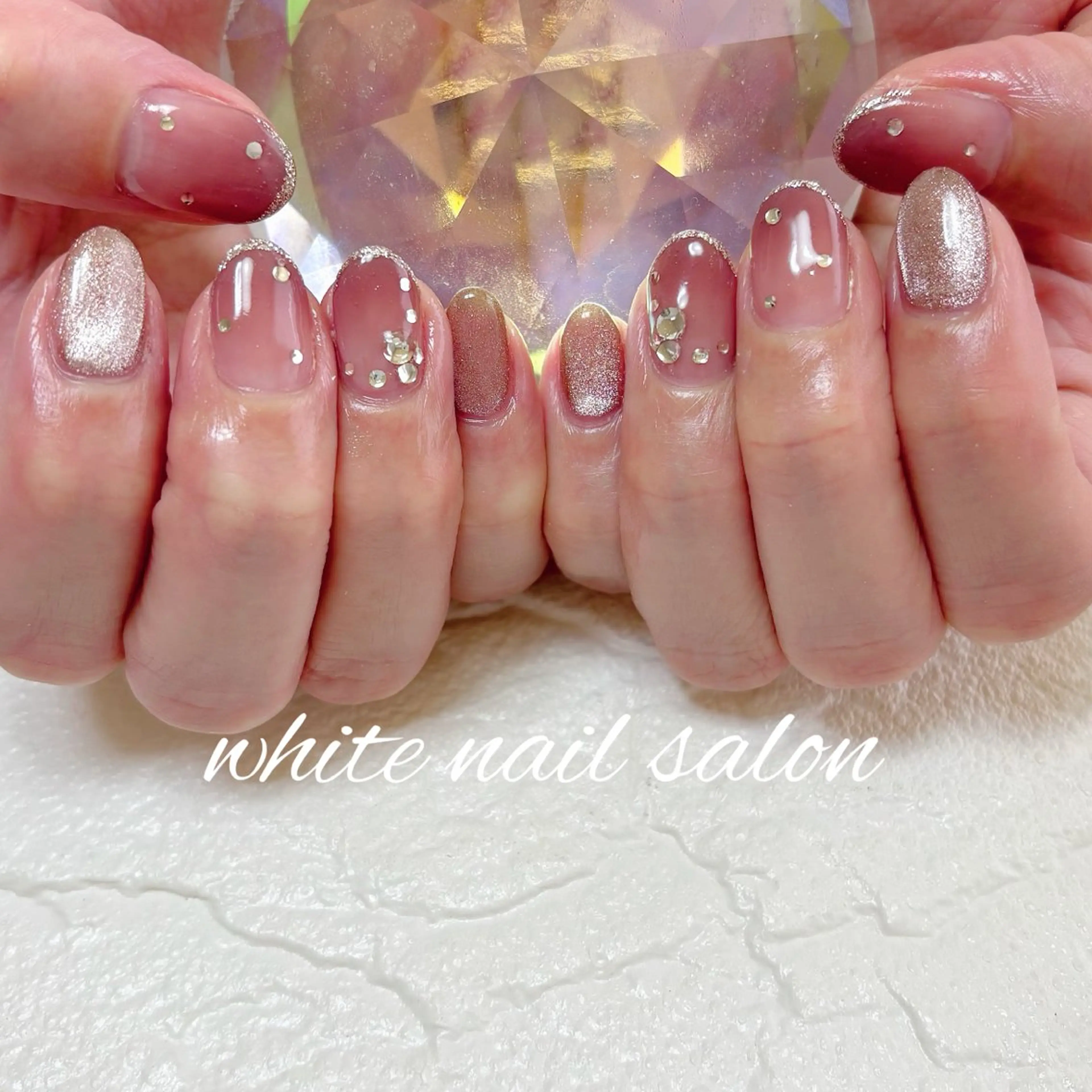 ネイル フットネイル ホワイト ハンドネイル white nail salonのネイルデザイン