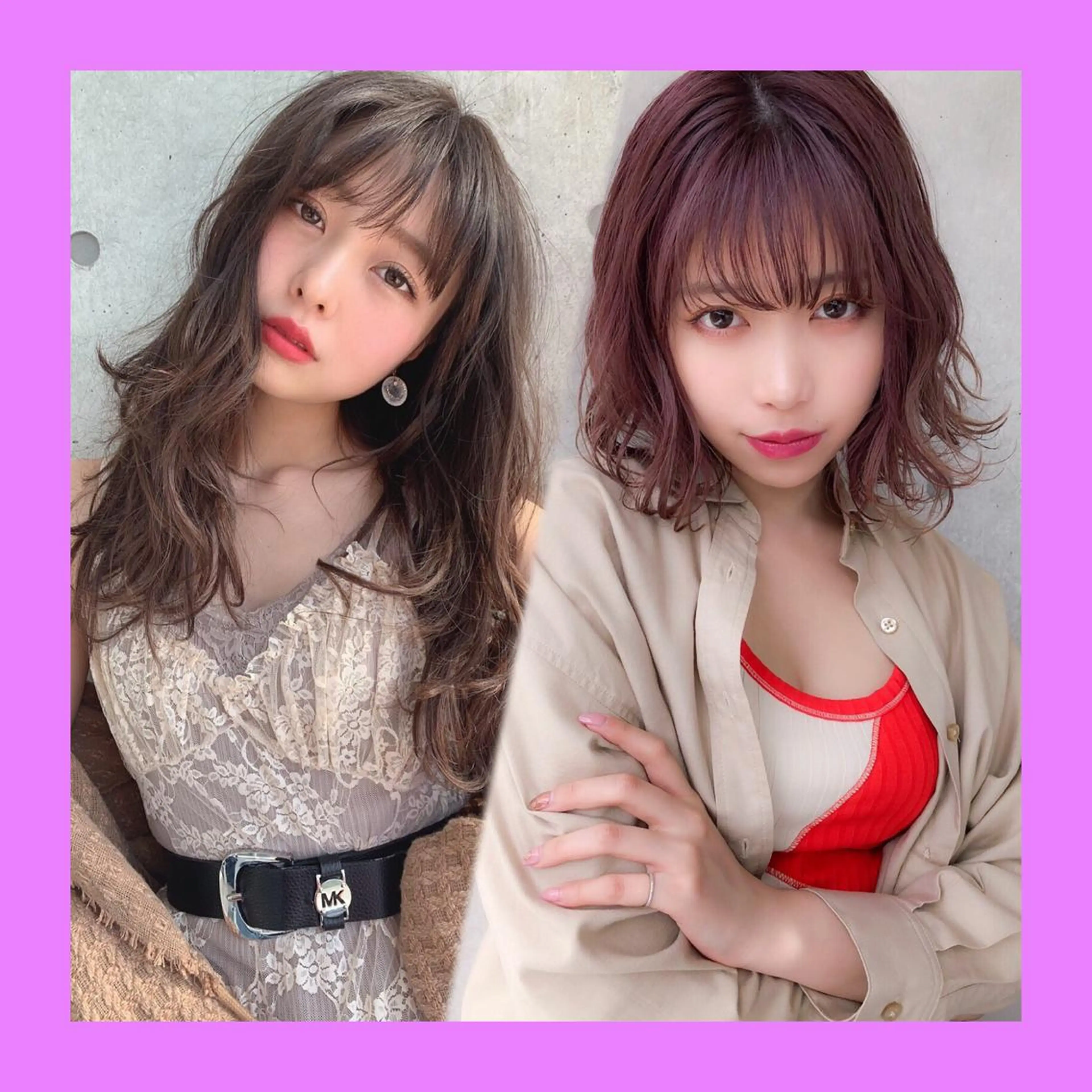 ミディアム カラー パーマ ヘアアレンジ 💖艶と似合わせ💖 カラーカット💖のヘアスタイル