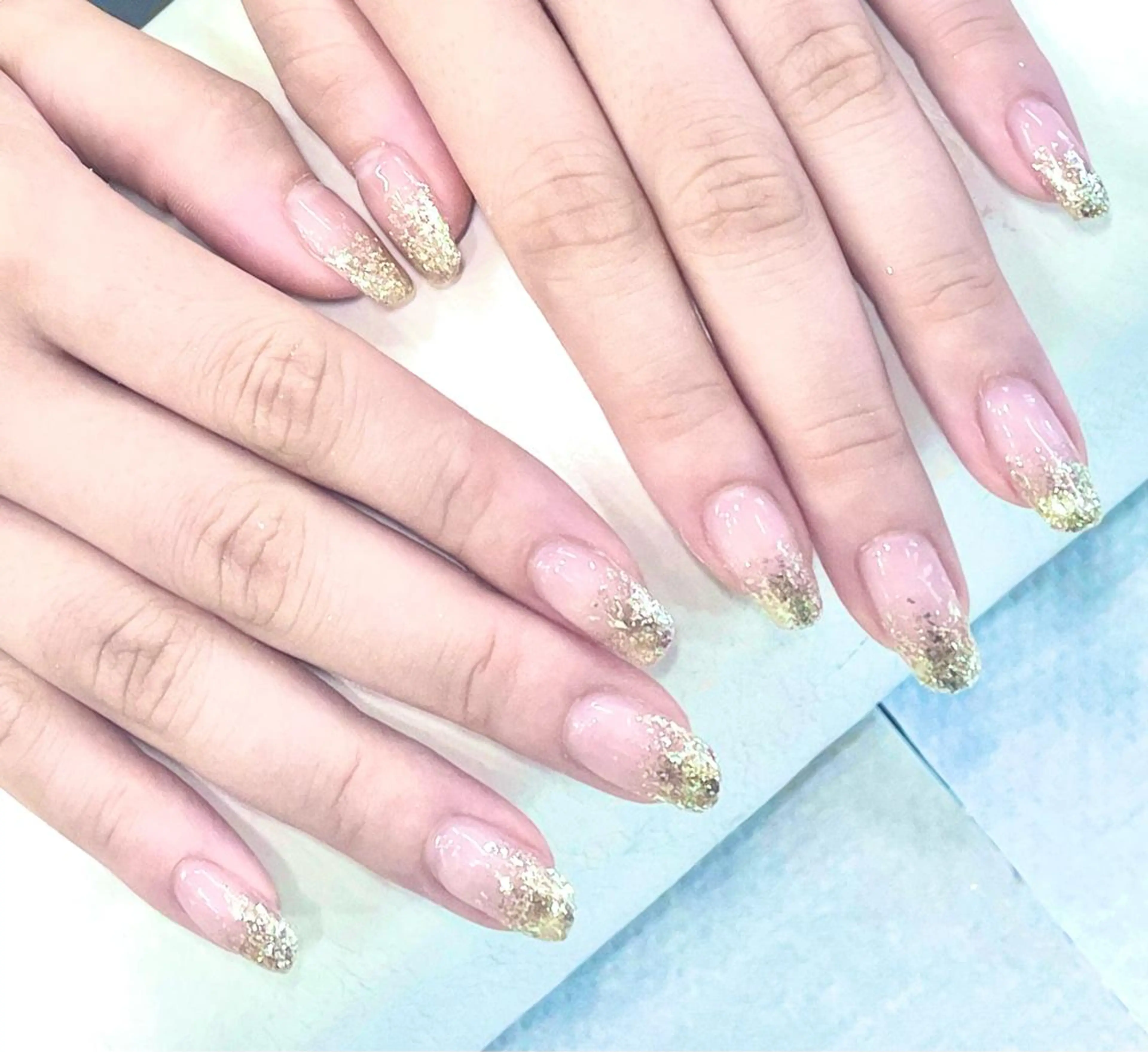 ネイル ラメ(グリッター) ラメグラデーション ハンドネイル Nailst いずみのネイルデザイン