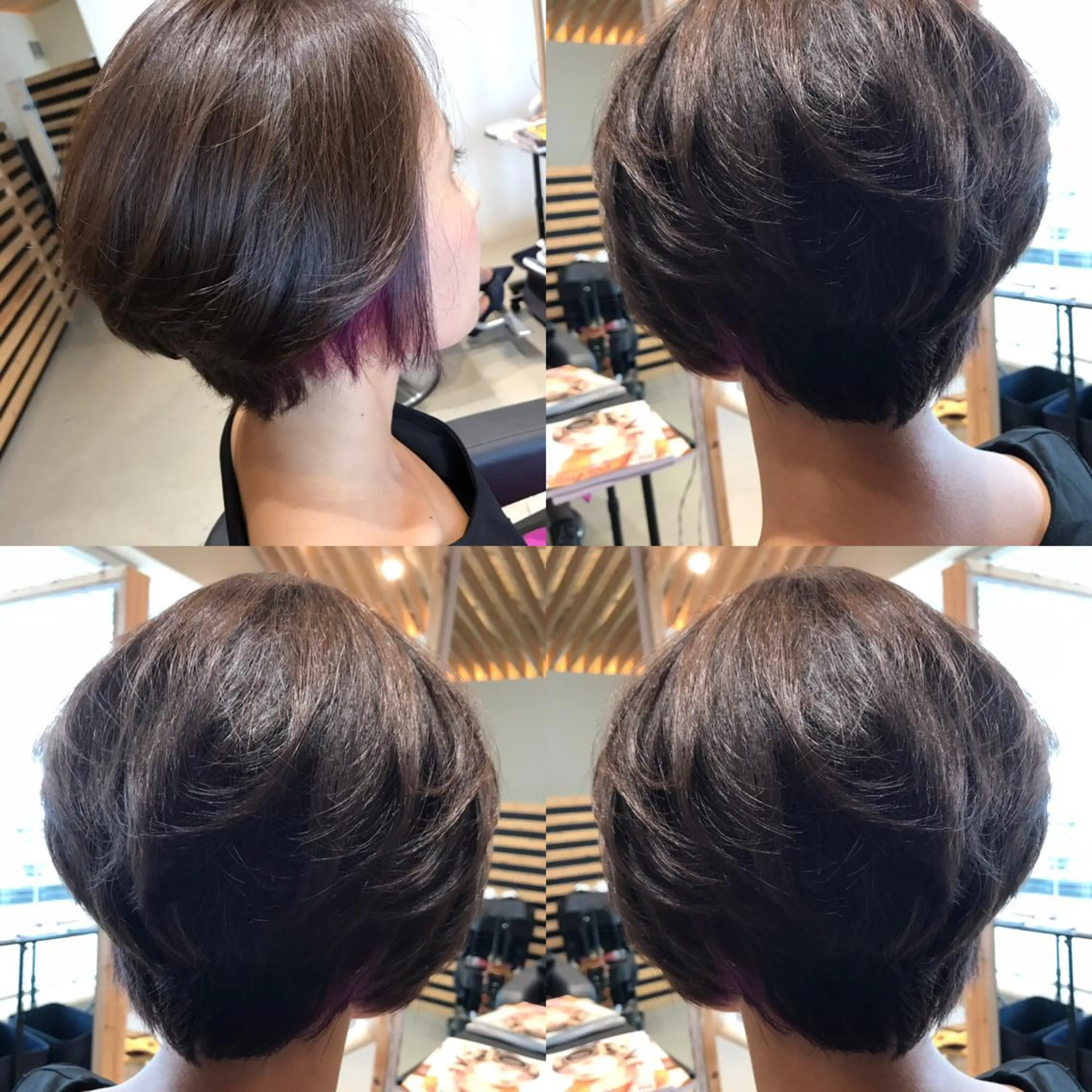 ショート カラー ブリーチ インナーカラー ラベンダーカラー ヘアカラー 大久保 隆蔵のヘアスタイル