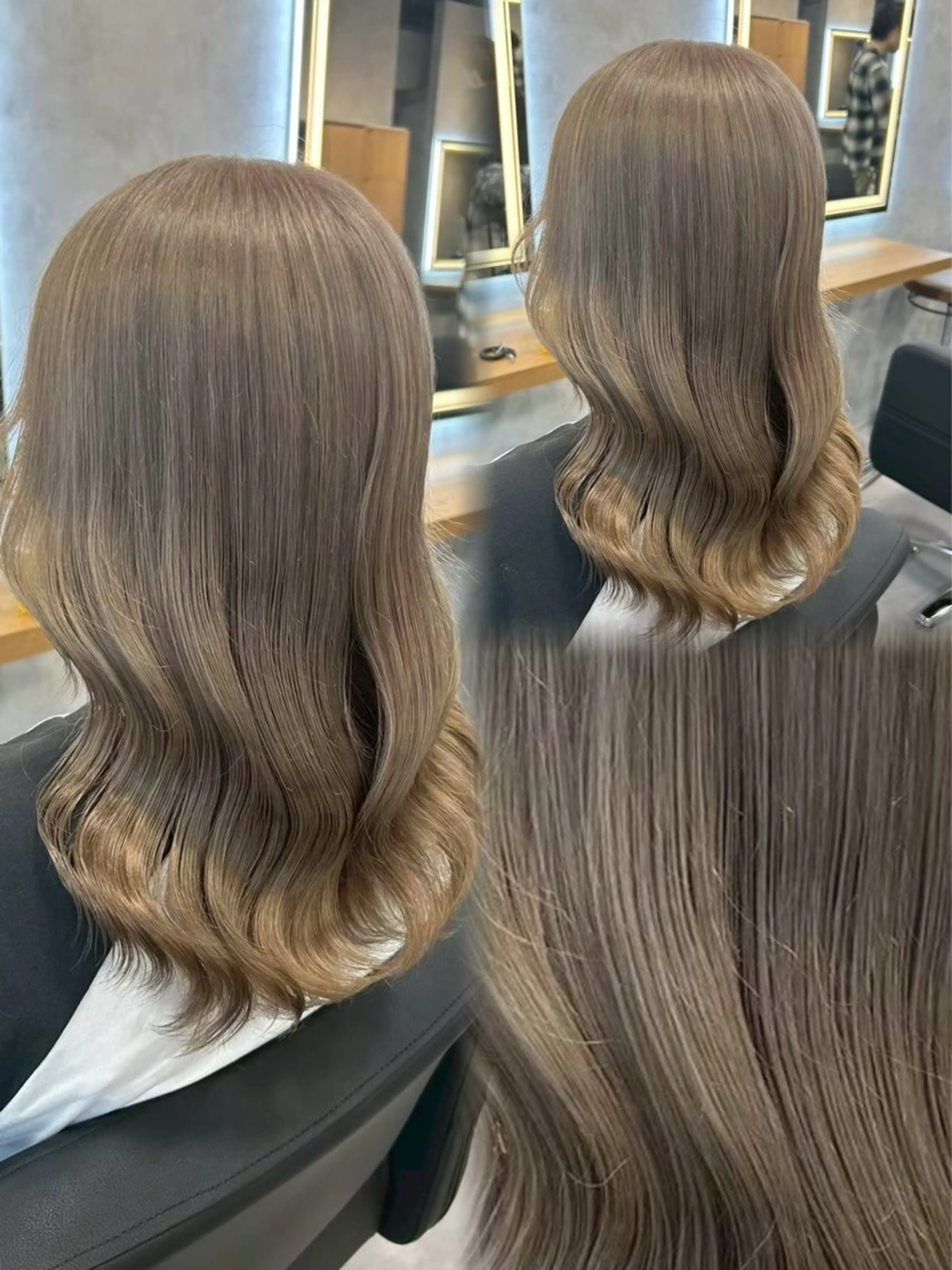 ロング カラー ヘアカラー ヘアセット ダメージレスカラー 🩵HIYO🩵のヘアスタイル