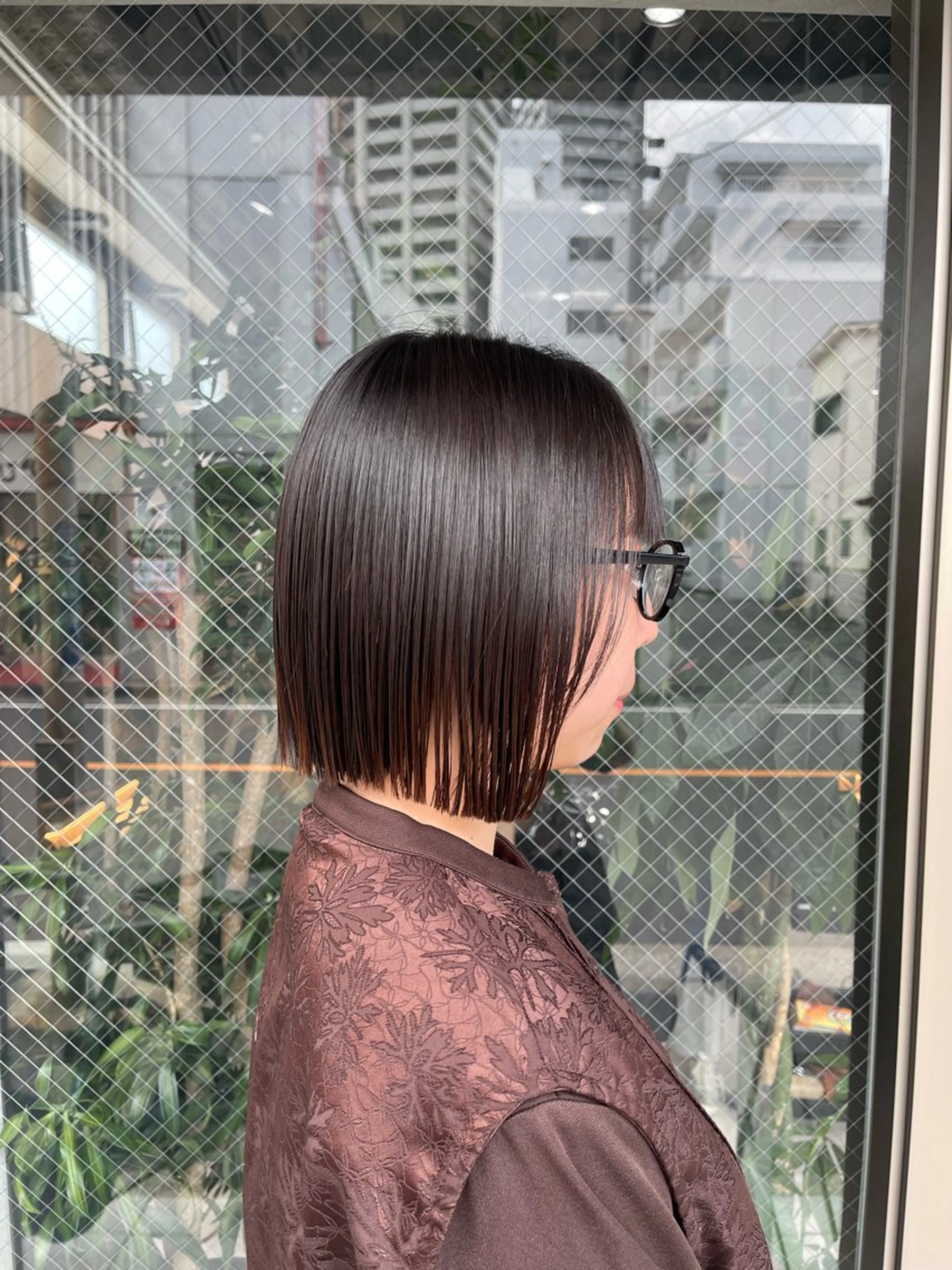 ショート カラー 切りっぱなしボブ ボブ カット ヘアカラー トリートメント 🩵ボブ/レイヤー /髪質改善🩵のヘアスタイル