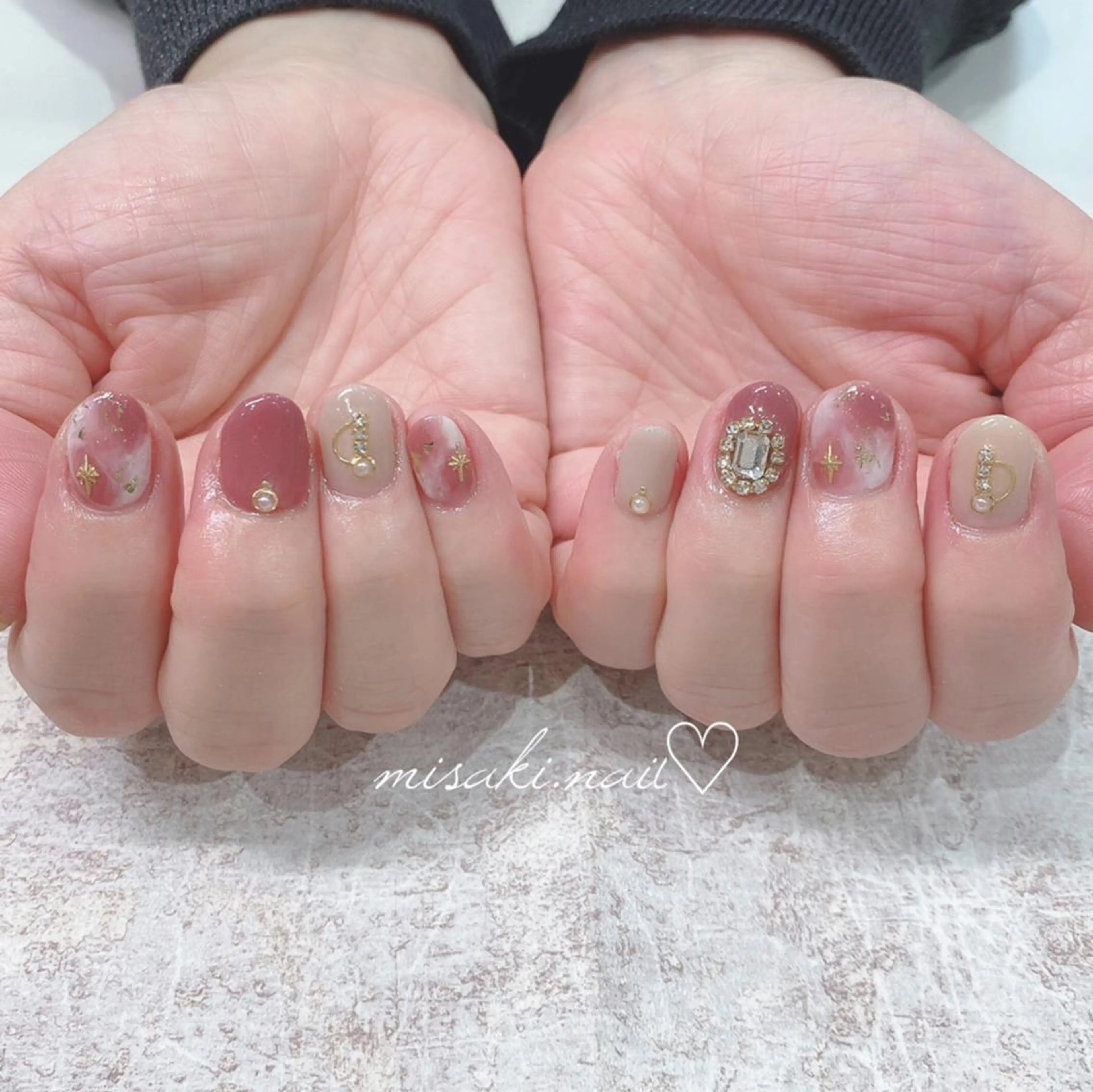 ネイル 韓国ネイル ワンホンネイル ハンドネイル nailsalon miinailsのネイルデザイン