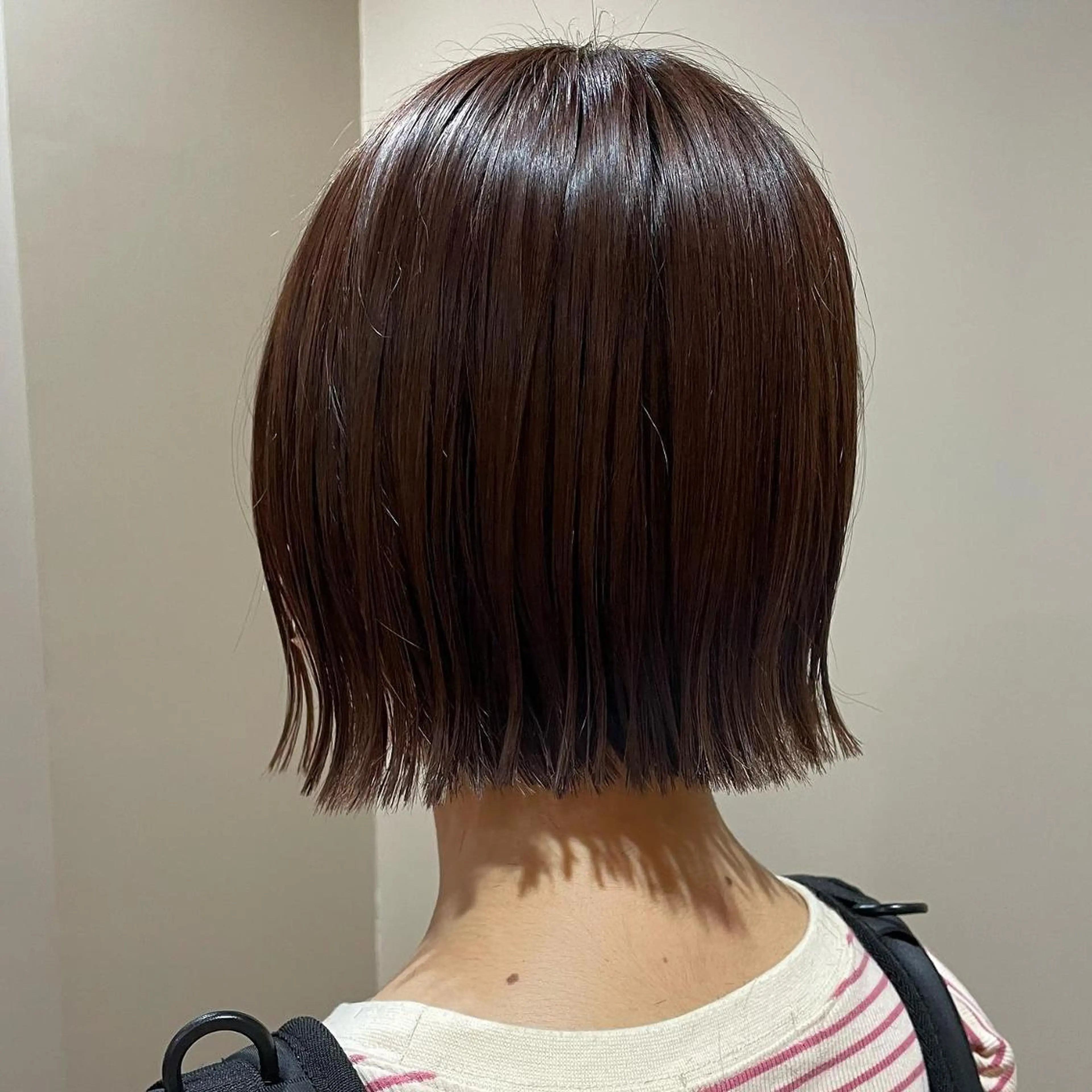 ミディアム 切りっぱなしボブ ボブ 🎀  minori おたく美容師  🪽のヘアスタイル