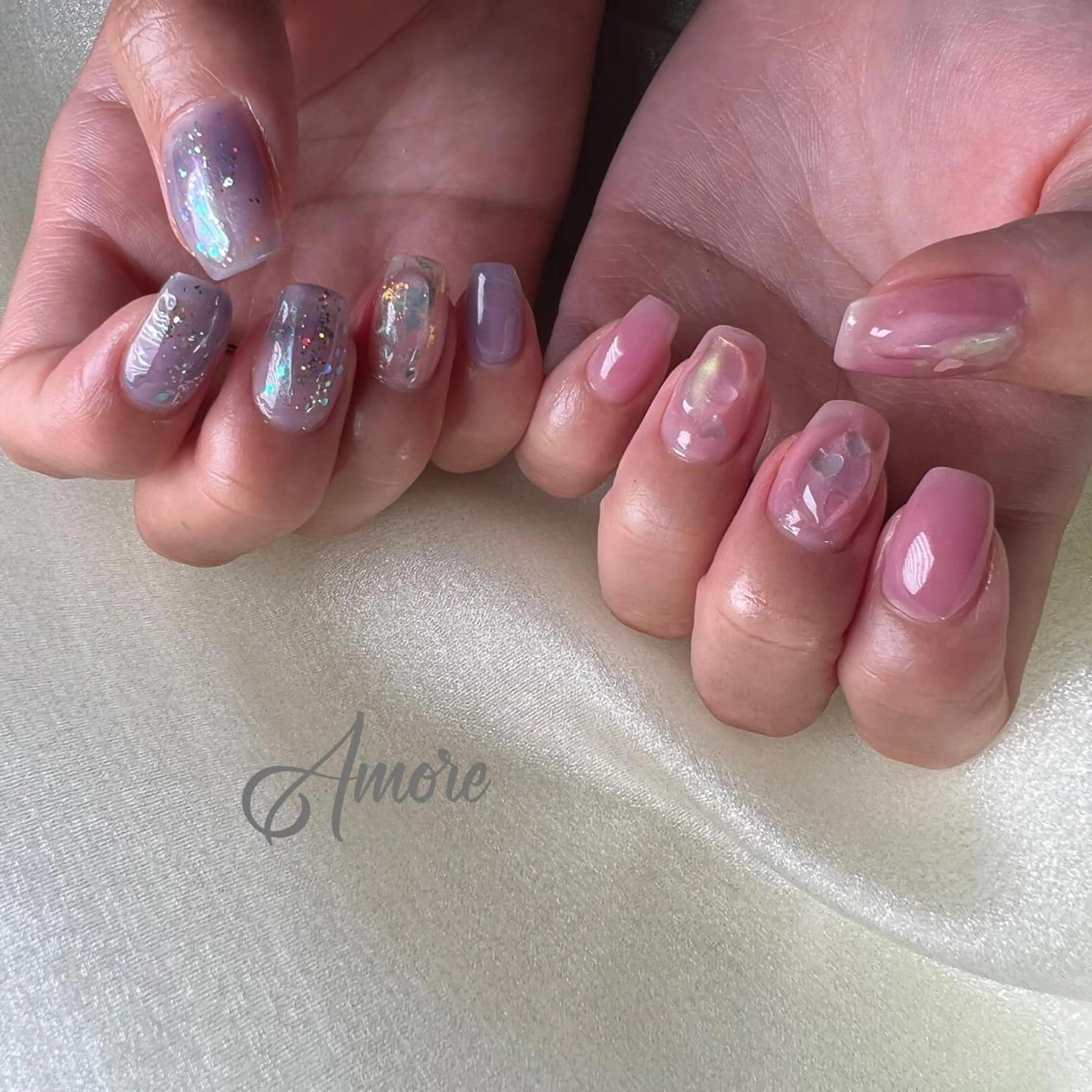 ネイル ジェルネイル 氷ネイル・うるうるネイル マグネットネイル ミラーネイル ニュアンスネイル You kyehwaのネイルデザイン