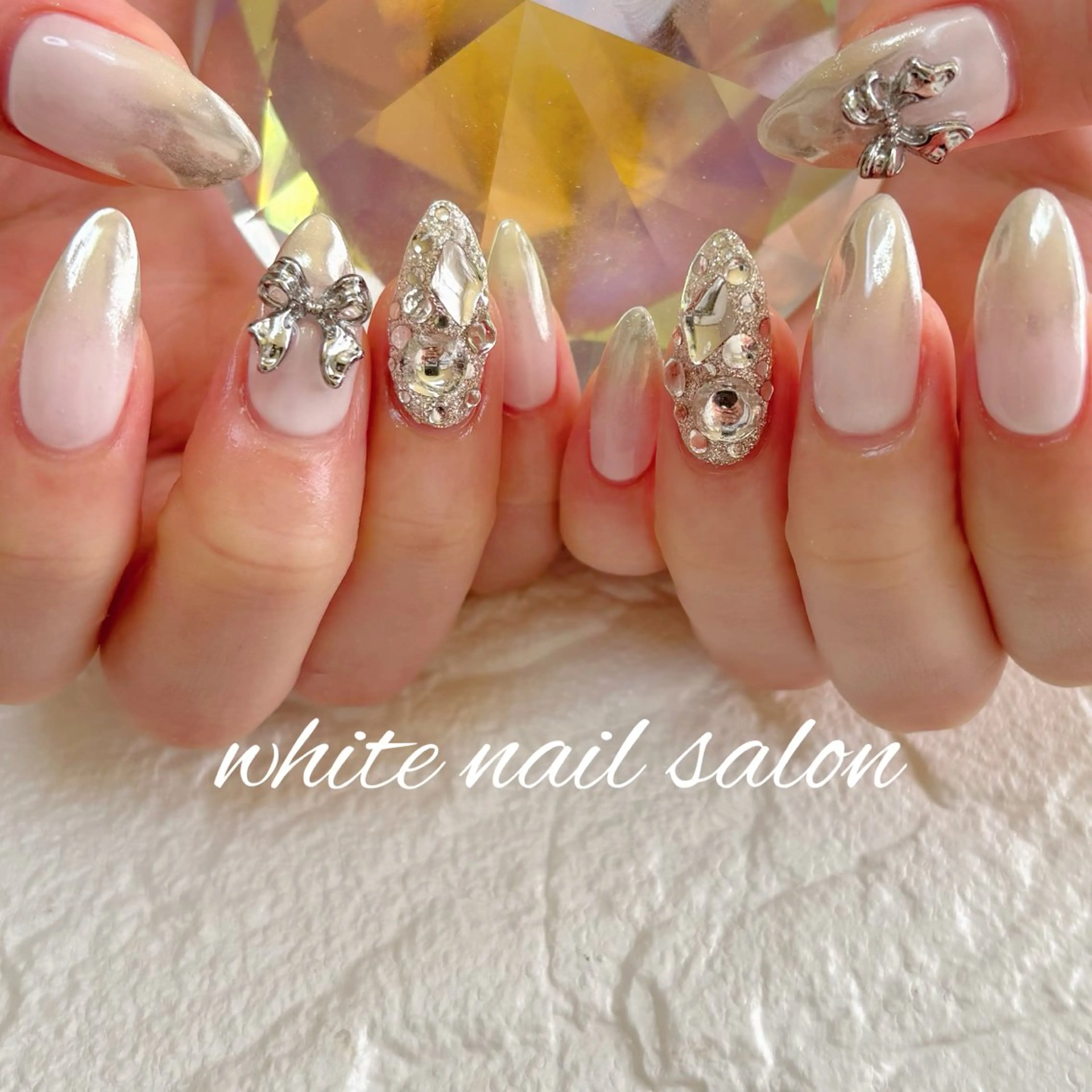 ネイル フットネイル 持ち込み ハンドネイル white nail salonのネイルデザイン
