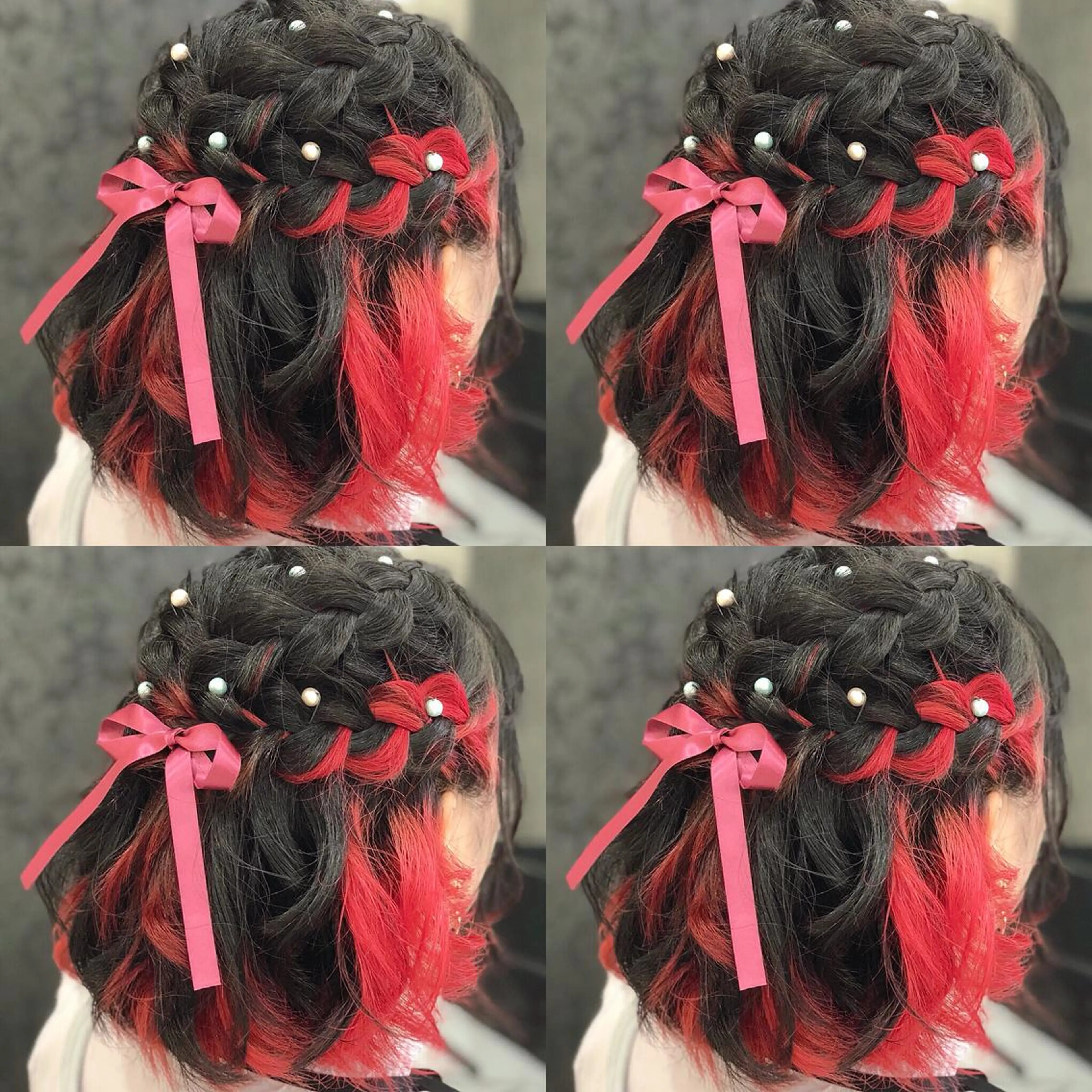 ミディアム ヘアアレンジ ハーフアップ ヘアセット 🌷MAYU 🌷のヘアスタイル