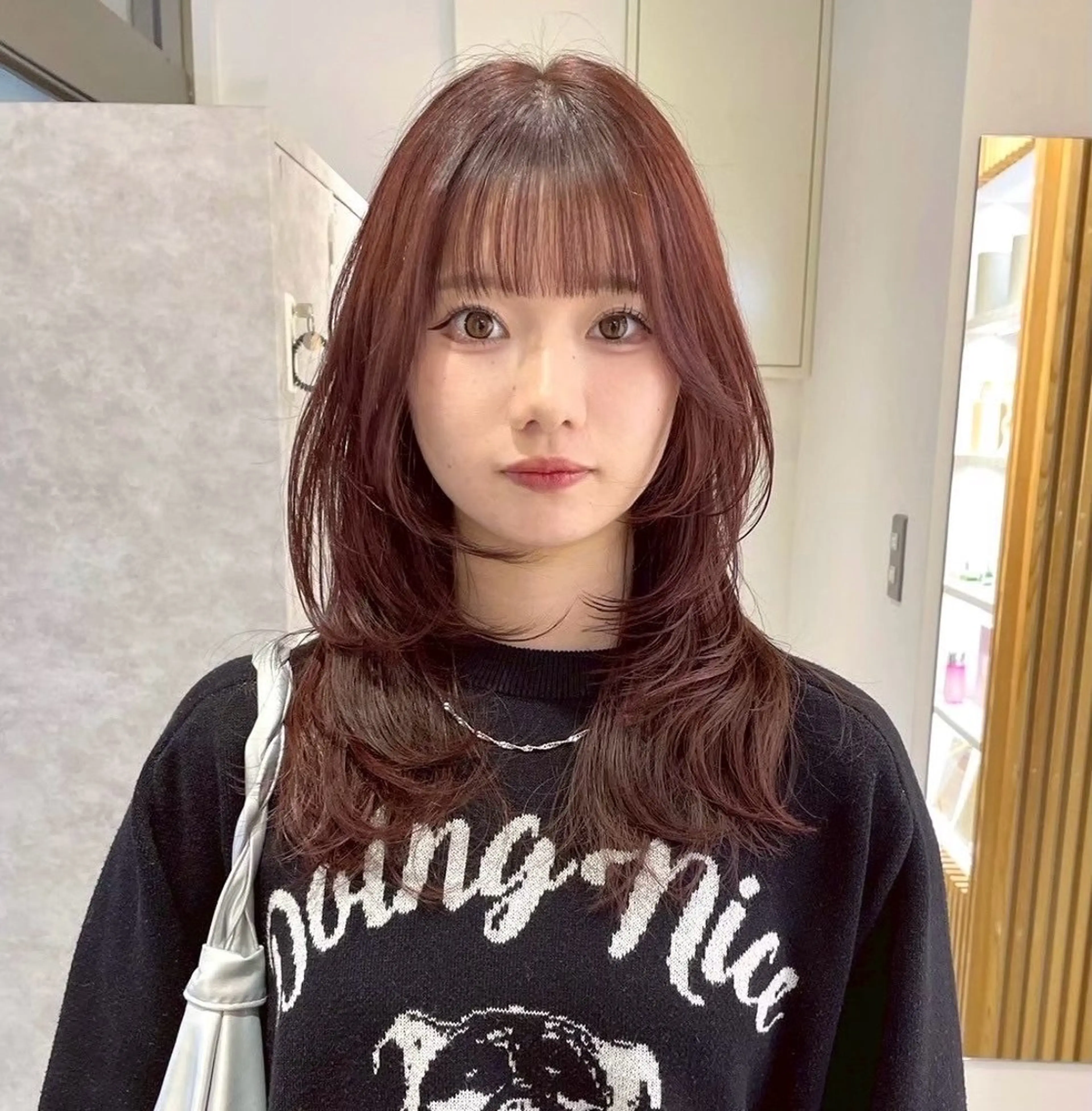 ミディアム カラー moon/髪質改善/ ブリーチ/レイヤー☪のヘアスタイル