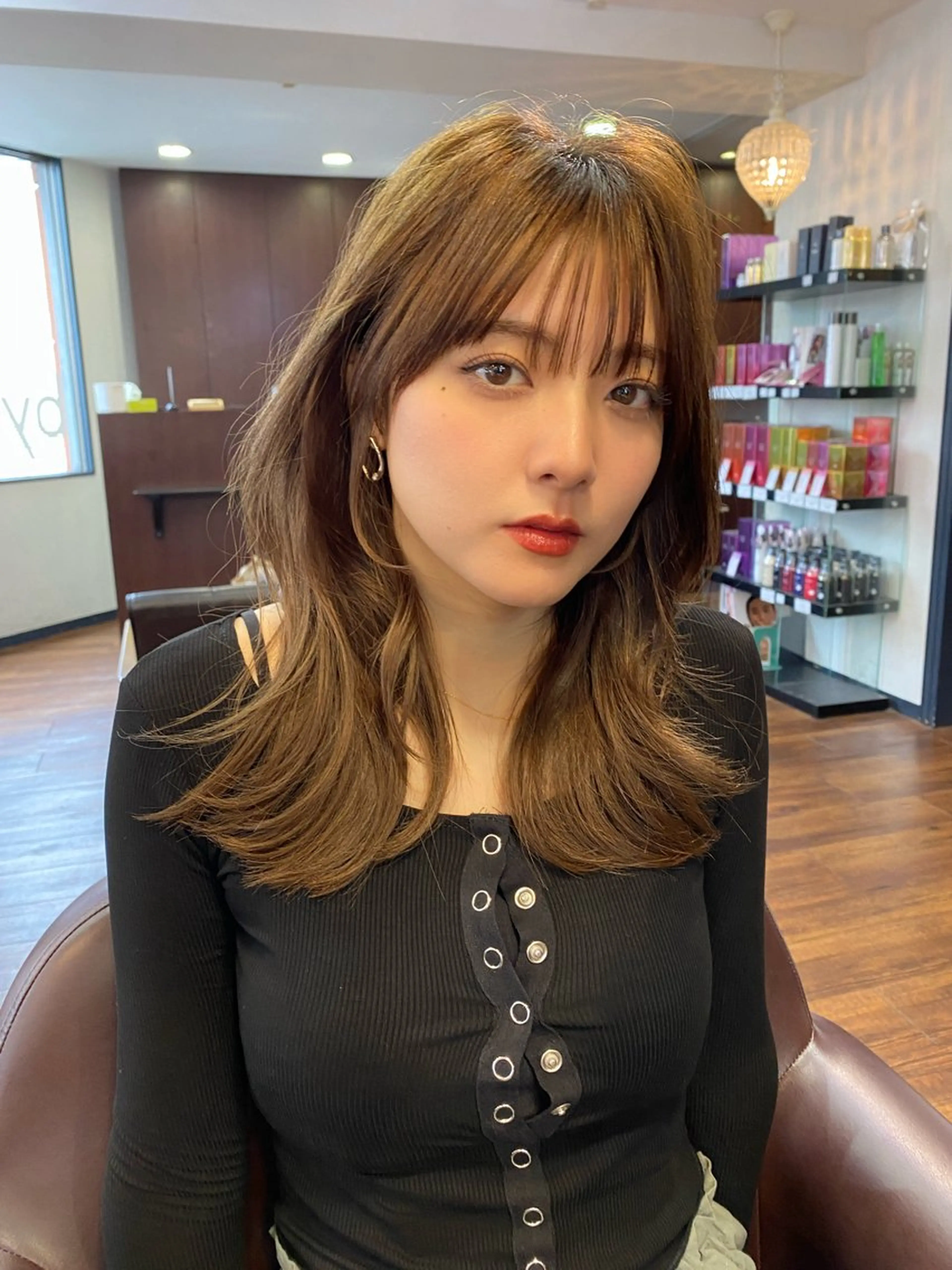 セミロング カラー レイヤーカット 似合わせレイヤー 🇰🇷荒木洋文のヘアスタイル