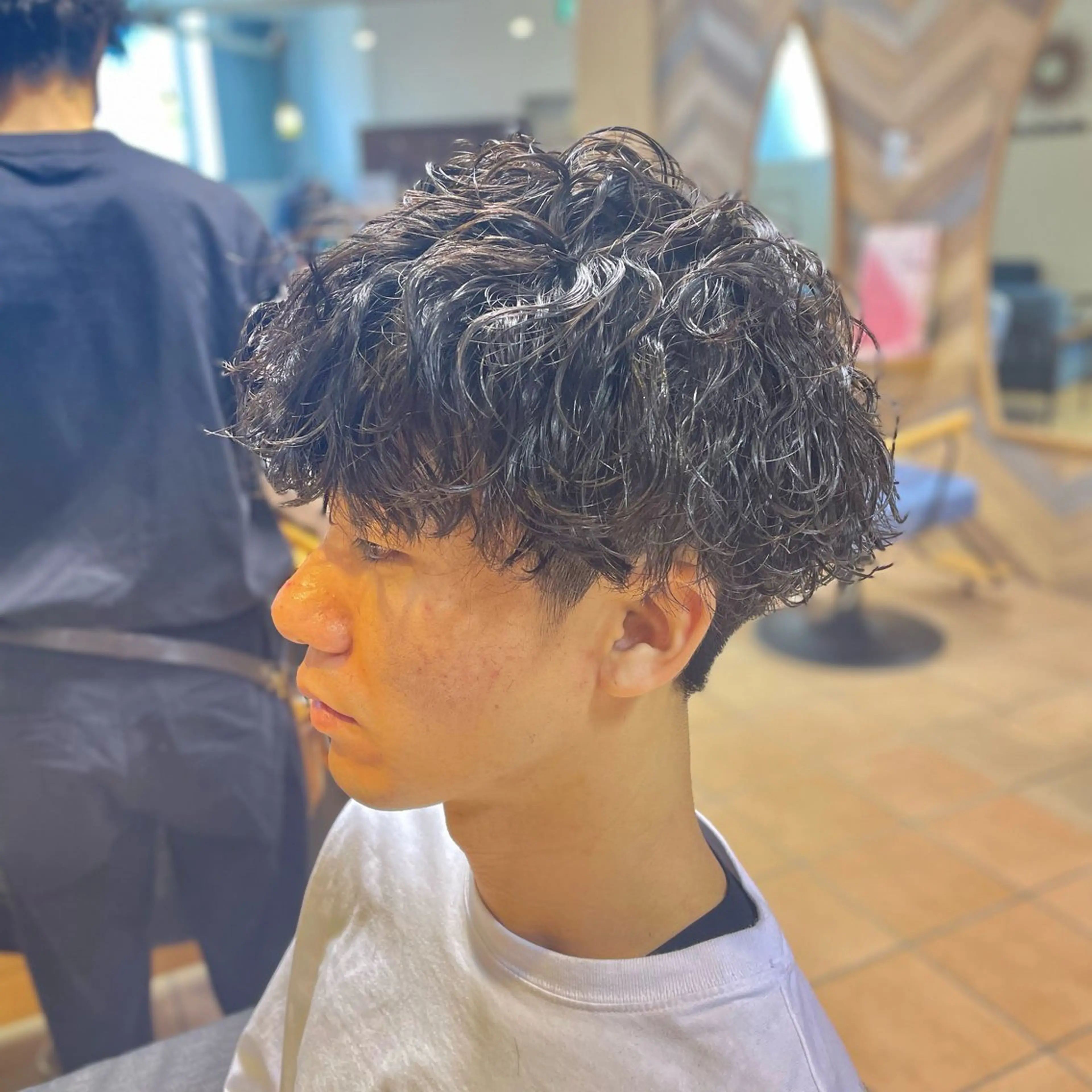 ショート パーマ メンズ メンズパーマ 波巻きパーマ カット パーマ すげさやか ✨メンズカットパーマのヘアスタイル