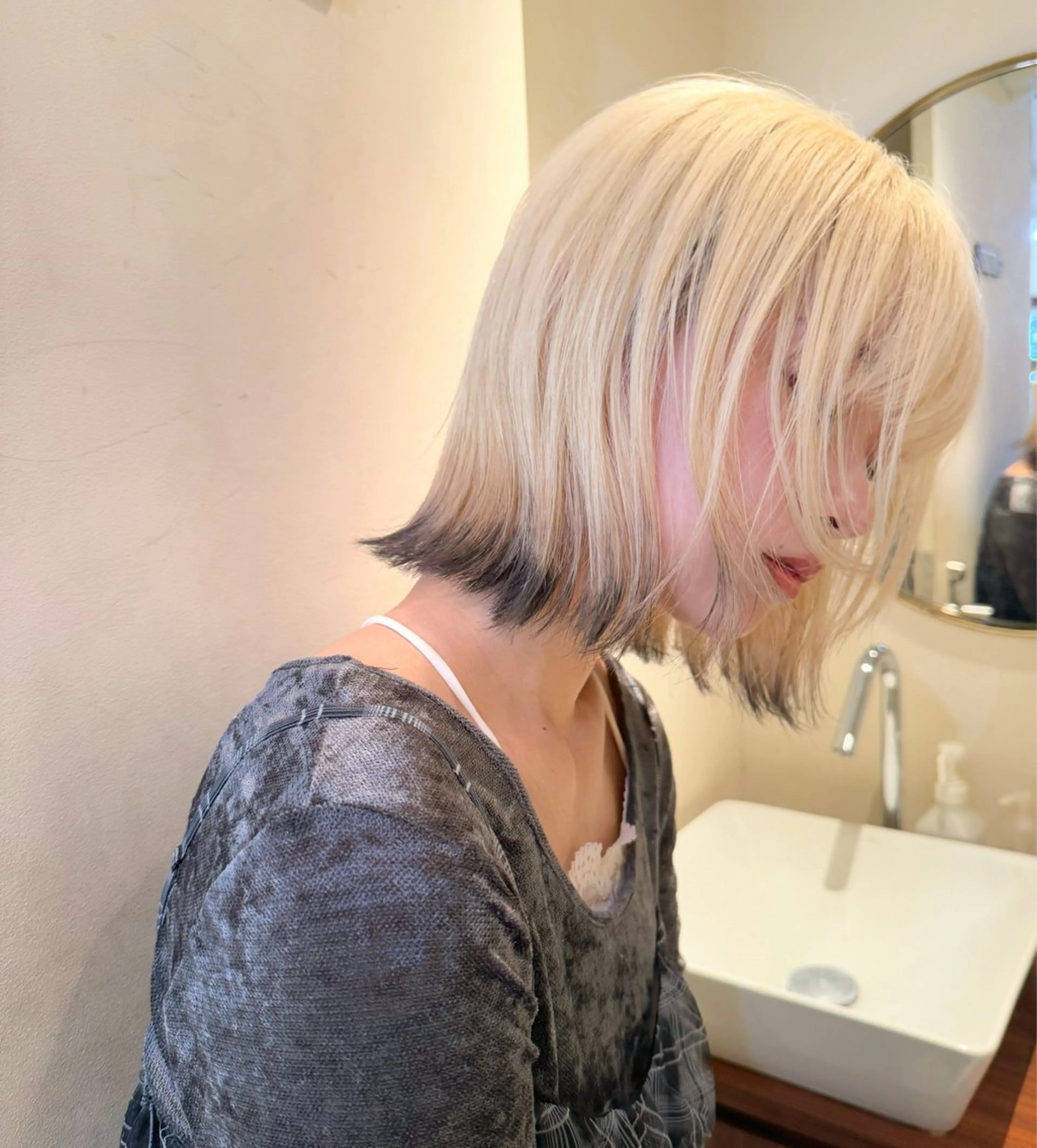 ミディアム カラー 🪐レイヤー/抜け感 カラー/加野彩果🪐のヘアスタイル