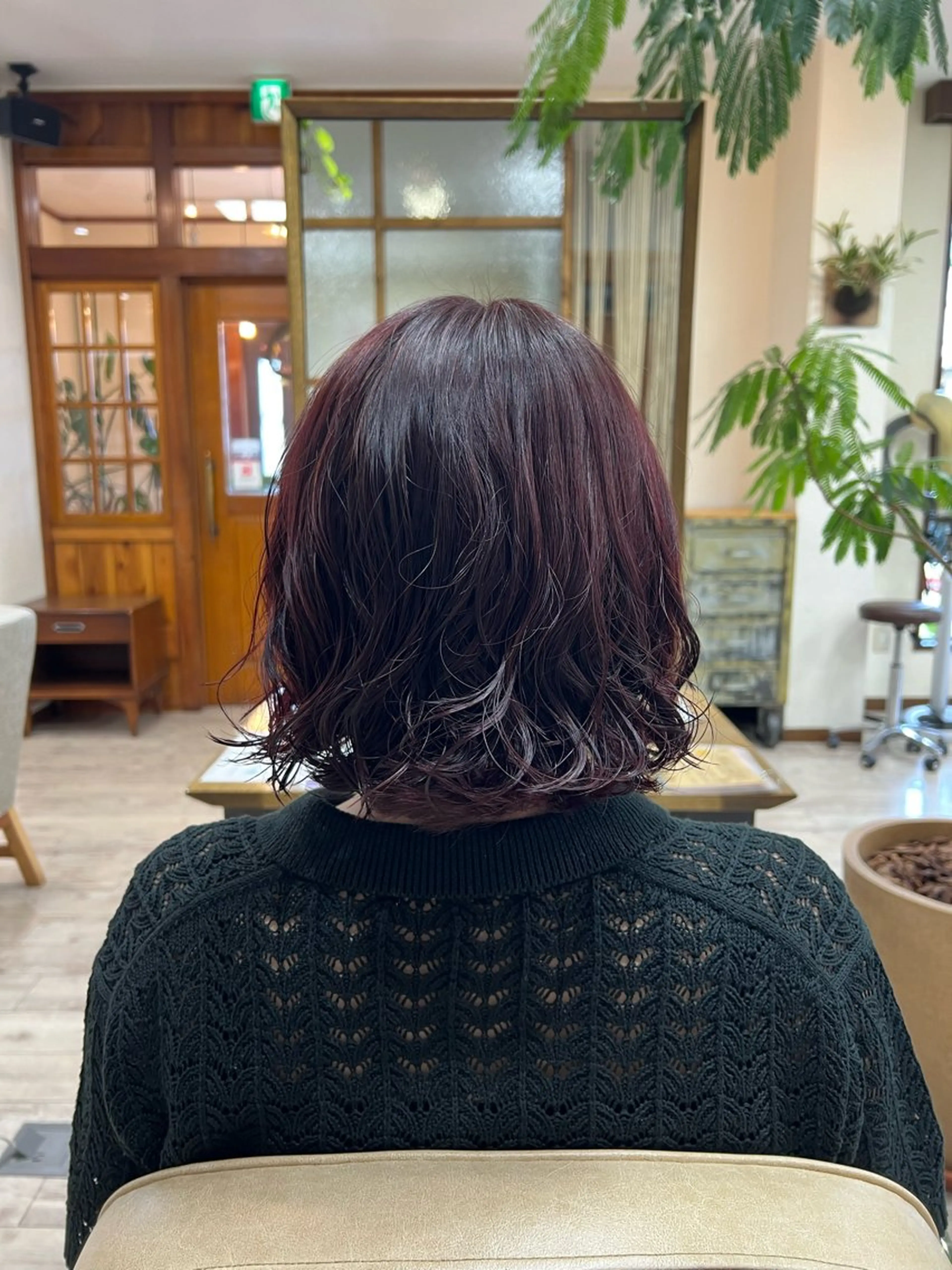 カラー レッドカラー ヘアカラー 清水 花菜のヘアスタイル