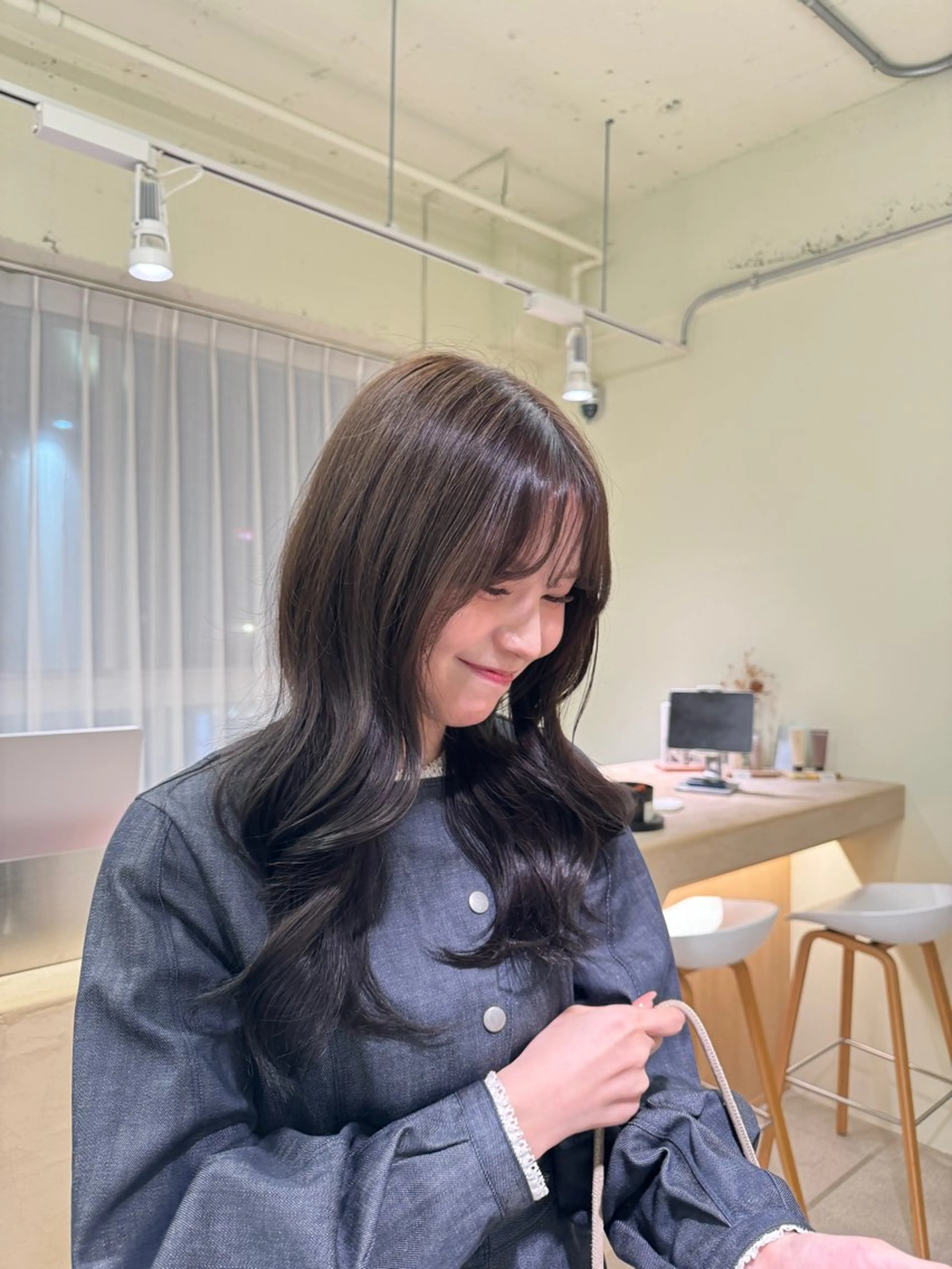 ロング 縮毛矯正 トリートメント ulu名古屋栄所属・落合しほ/韓国ヘア/ 髪質改善/縮毛矯正のヘアスタイル