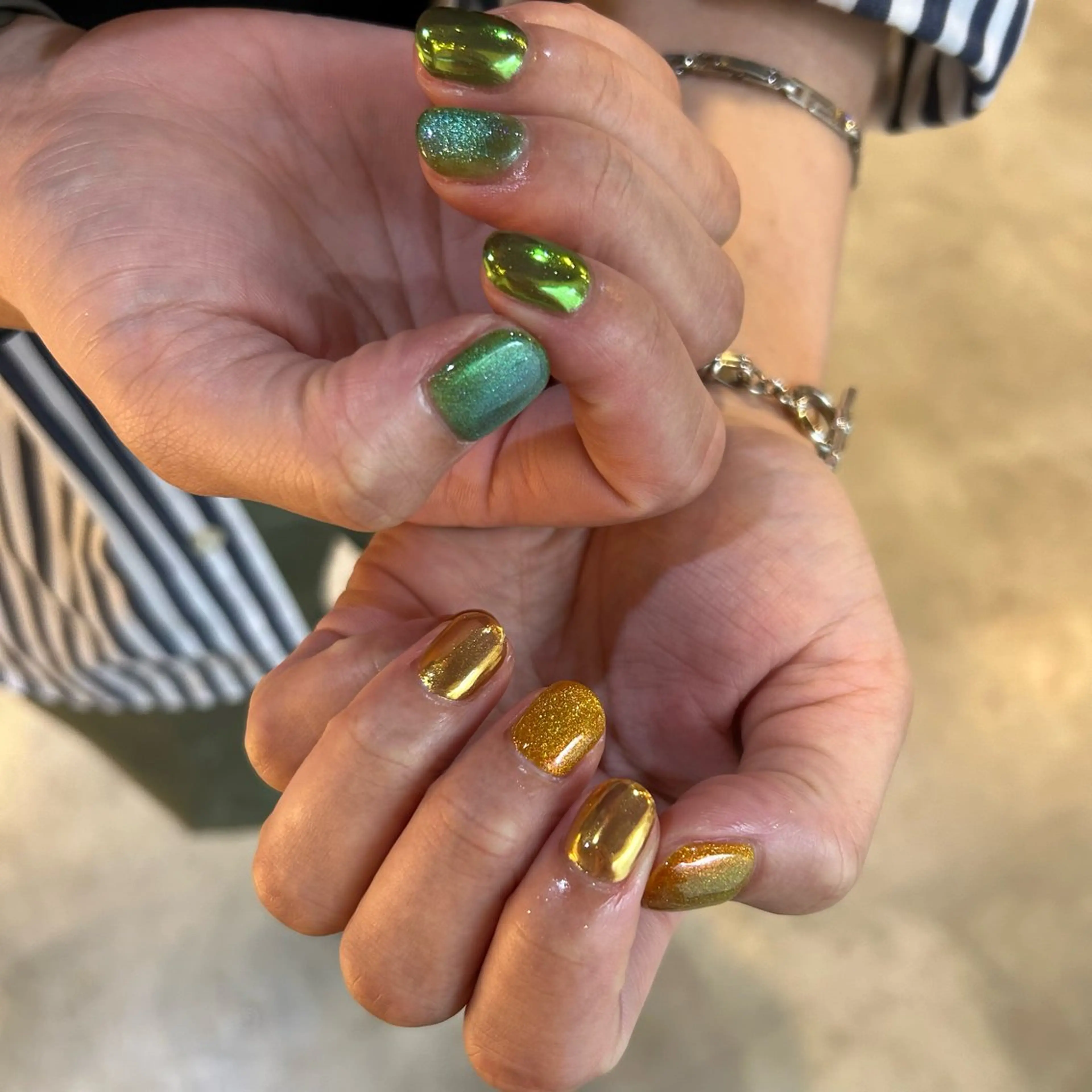 ネイル ミラーネイル ワンカラーネイル Yumi 広尾→銀座のネイルデザイン