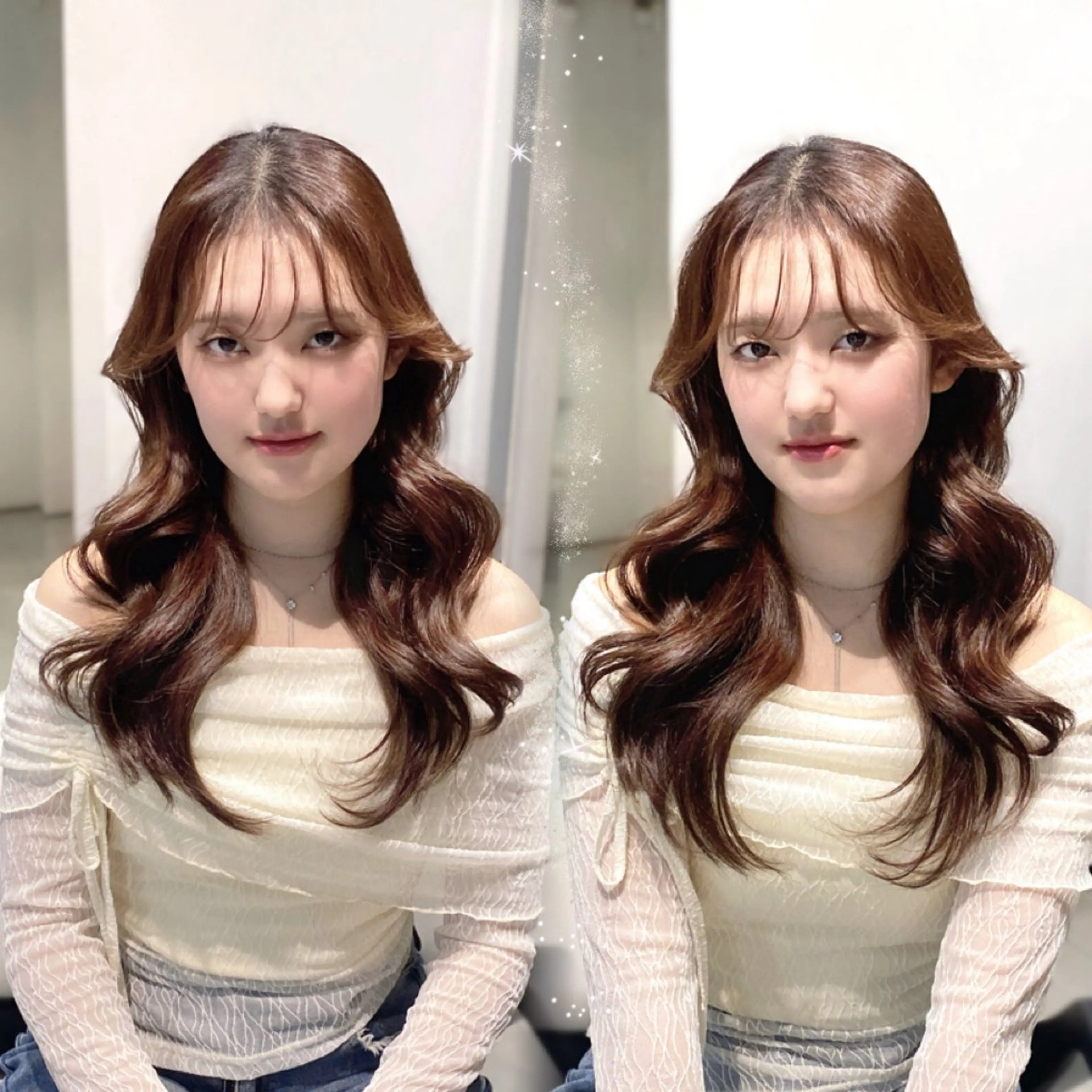 ロング こはる.⋆𝜗𝜚／ 谷町／透明感カラーのヘアスタイル