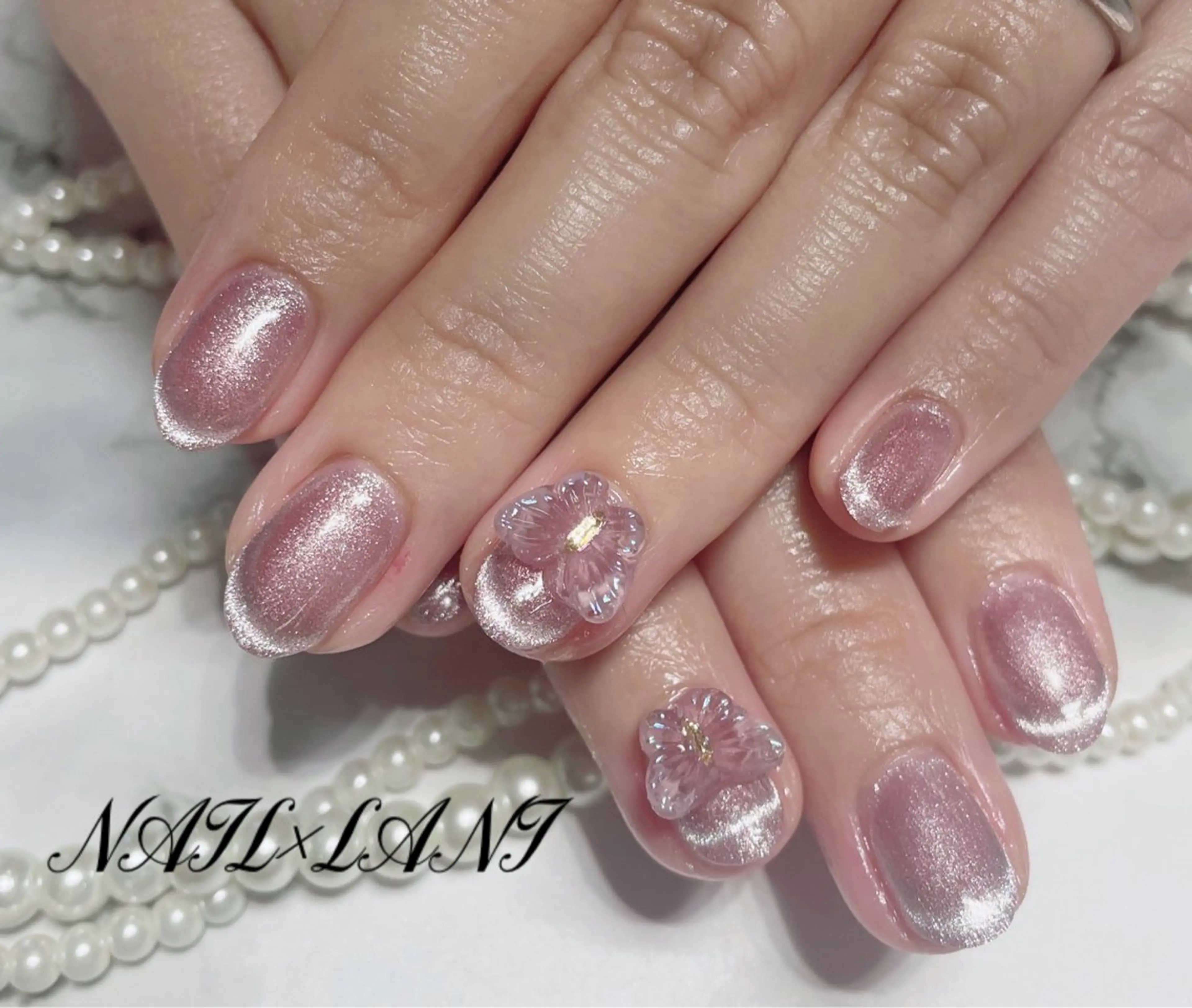 ネイル フットネイル ジェルネイル マグネットネイル パラジェル 一之瀬 柚季のネイルデザイン